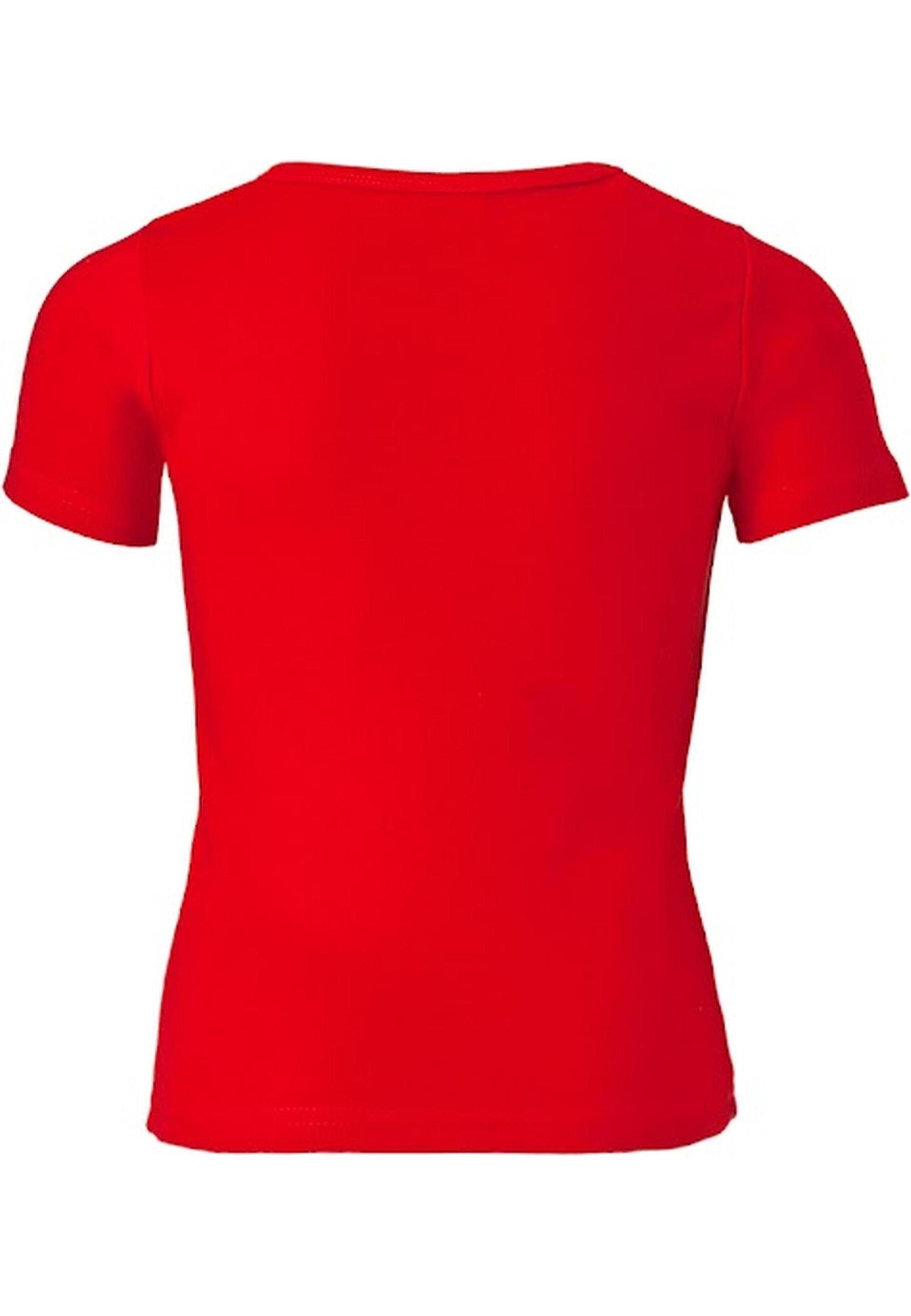 T-Shirt mit Maus Originaldesign rot LOGOSHIRT lizenziertem Die