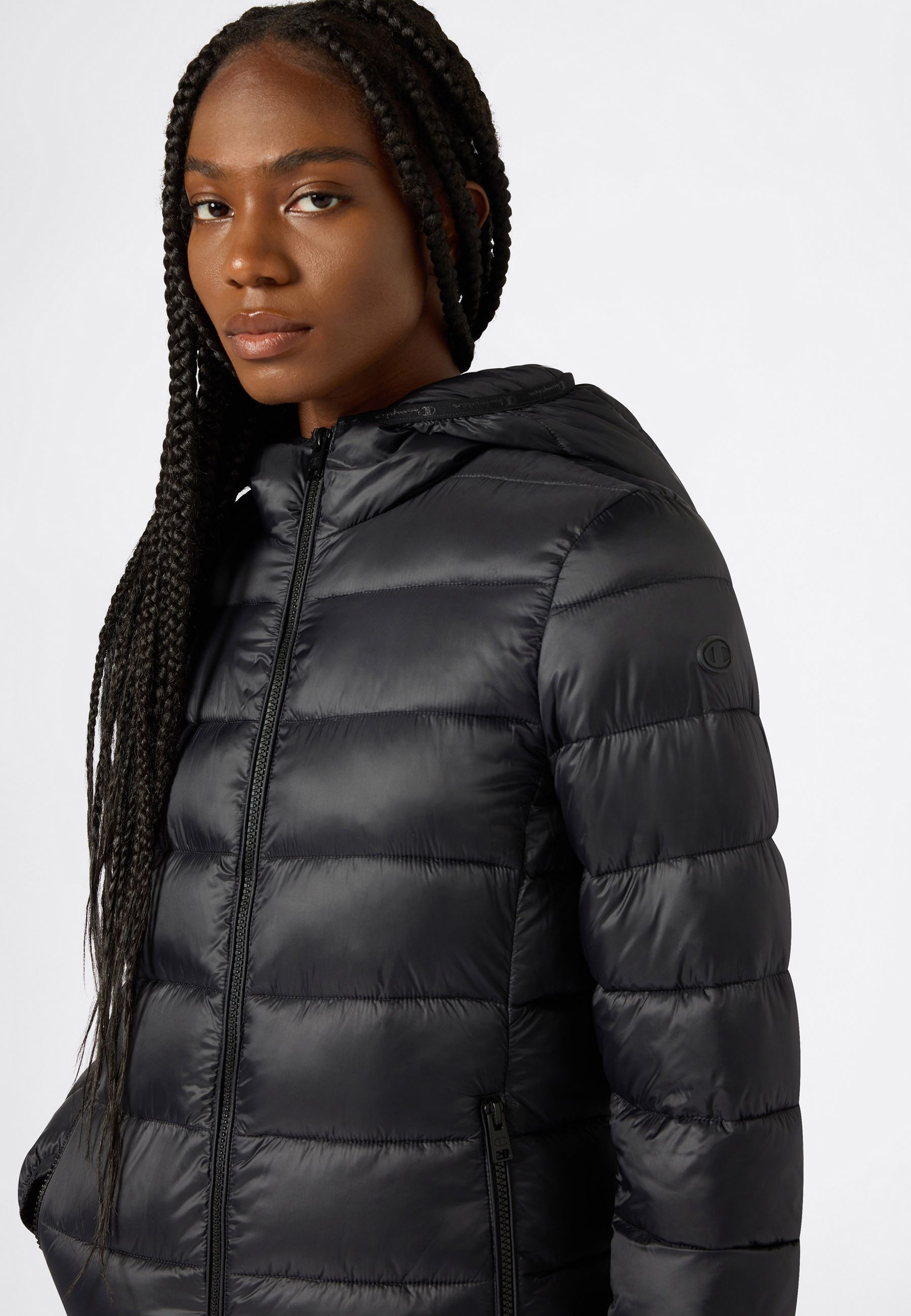 Champion Steppjacke Light Outdoor Polyfilled Hooded Jacket für Erwachsene, aus Polyamid, mit Polyester-Futter und Wattierung