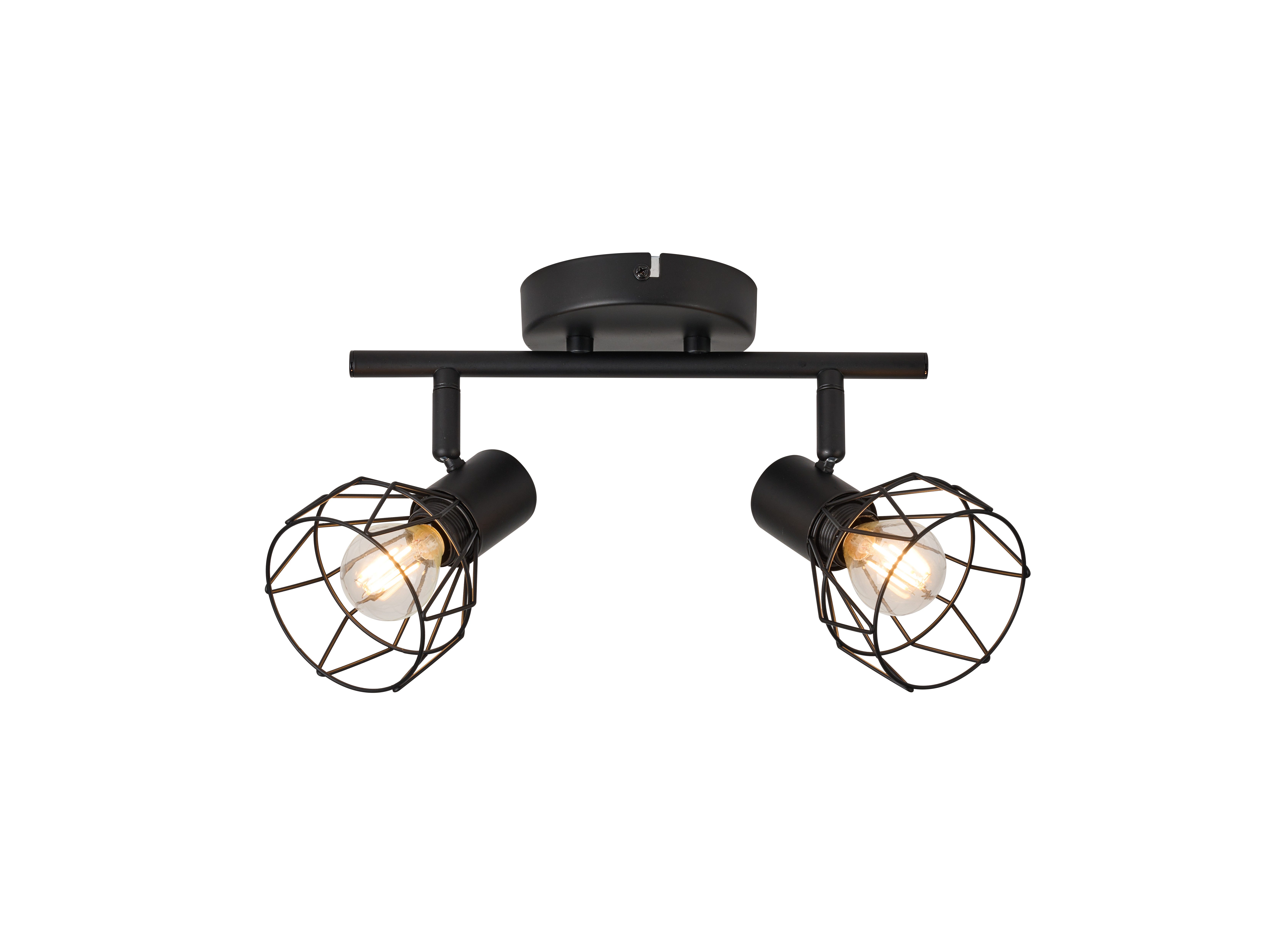 Zedelmaier Deckenstrahler Deckenleuchten 2/3/4 Flammig Deckenspots 40W E14 matt schwarz, Schwenkbar 350°, ohne Leuchtmittel, für Wohnzimmer Schlafzimmer