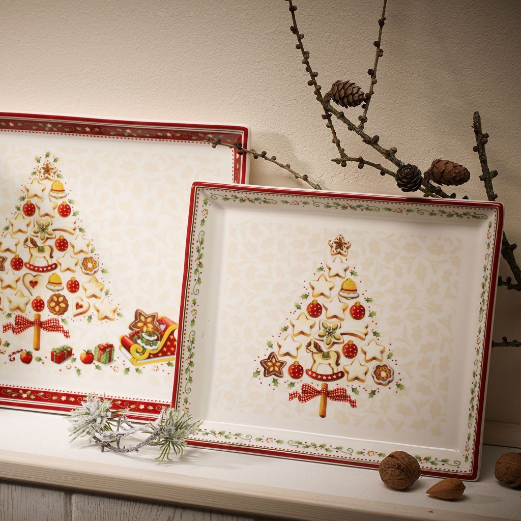 Villeroy & Boch Tortenplatte Winter Bakery Delight Gebäckplatte, Porzellan, (1-tlg), Premium Porcelain, 1 Stck, Handw., mikrow.sicher