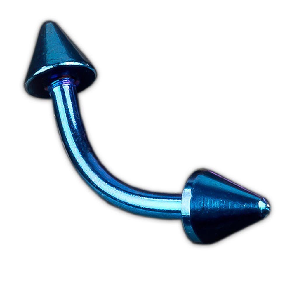 viva-adorno Пирсинг брови Piercing Banane mit Spikes Spitzen Chirurgenstahl, Augenbrauen Tragus Helix Lippe Nase Intim