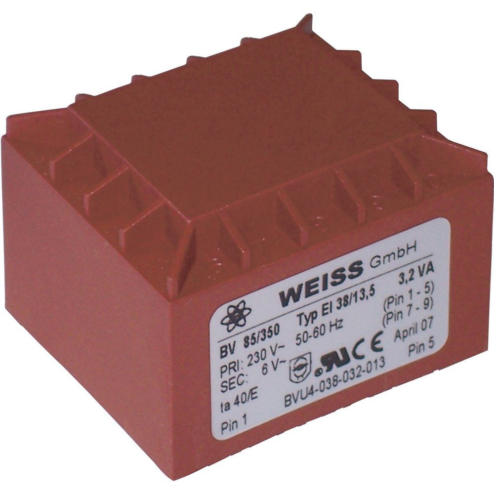 Weiss Elektrotechnik 85/352 Printtransformator 1 x 230 V 1 x 12 V/AC 3 Trafo