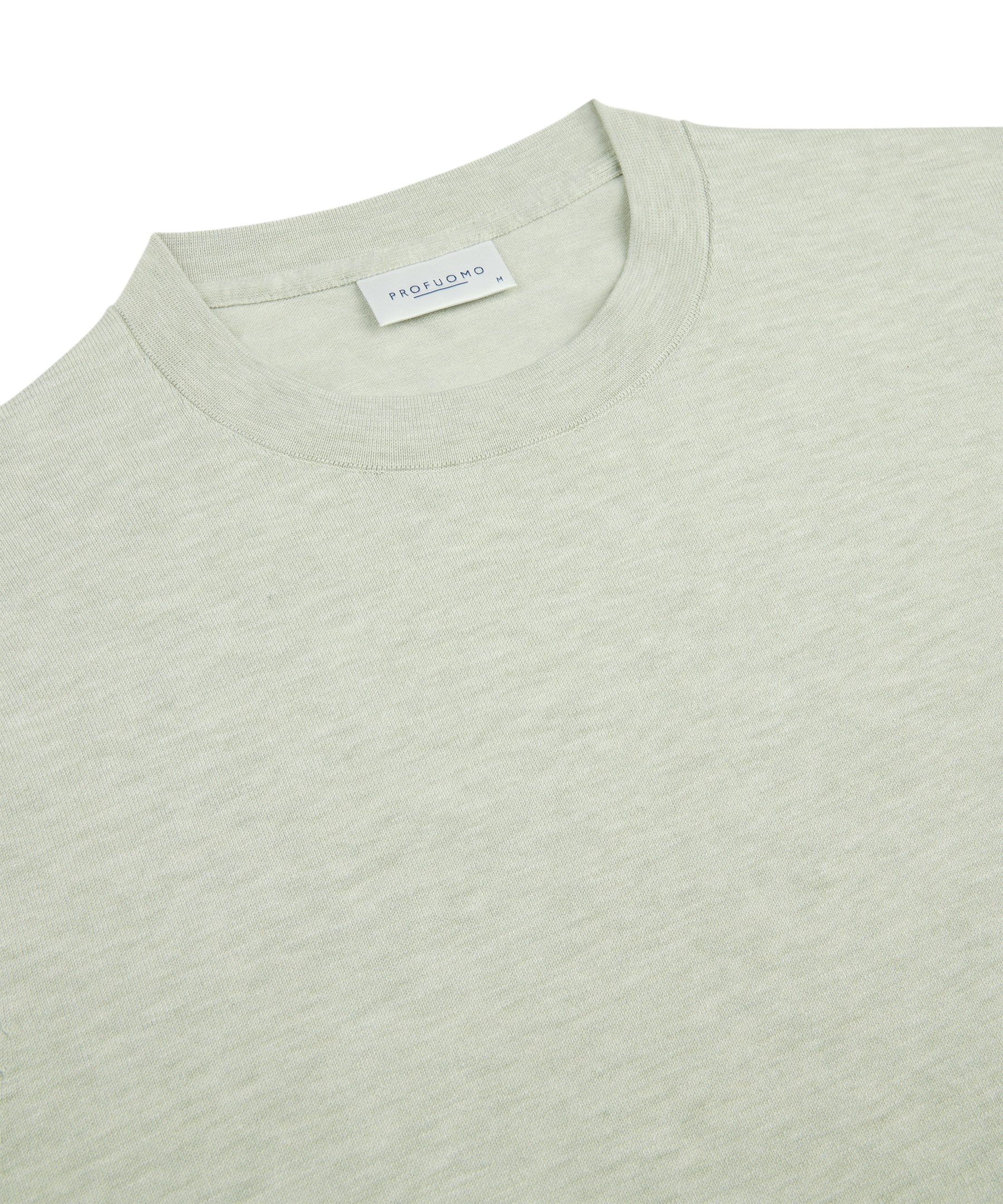 Profuomo Troyer grün,Freizeit,Lyocell,Unifarben,Rundhals,Lang,Regular Fit