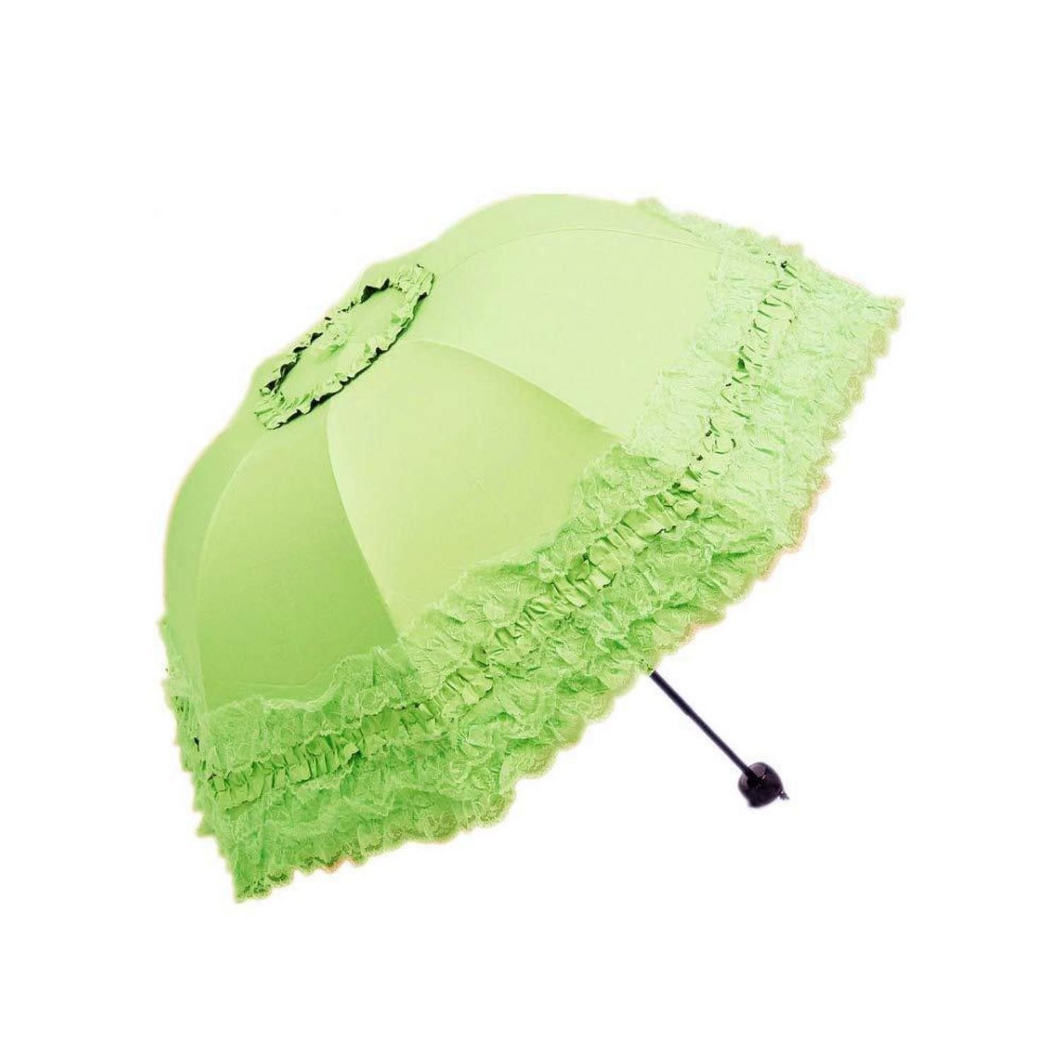 LuxusKollektion Taschenregenschirm Regenschirm faltbar UV-beständig Spitze grün