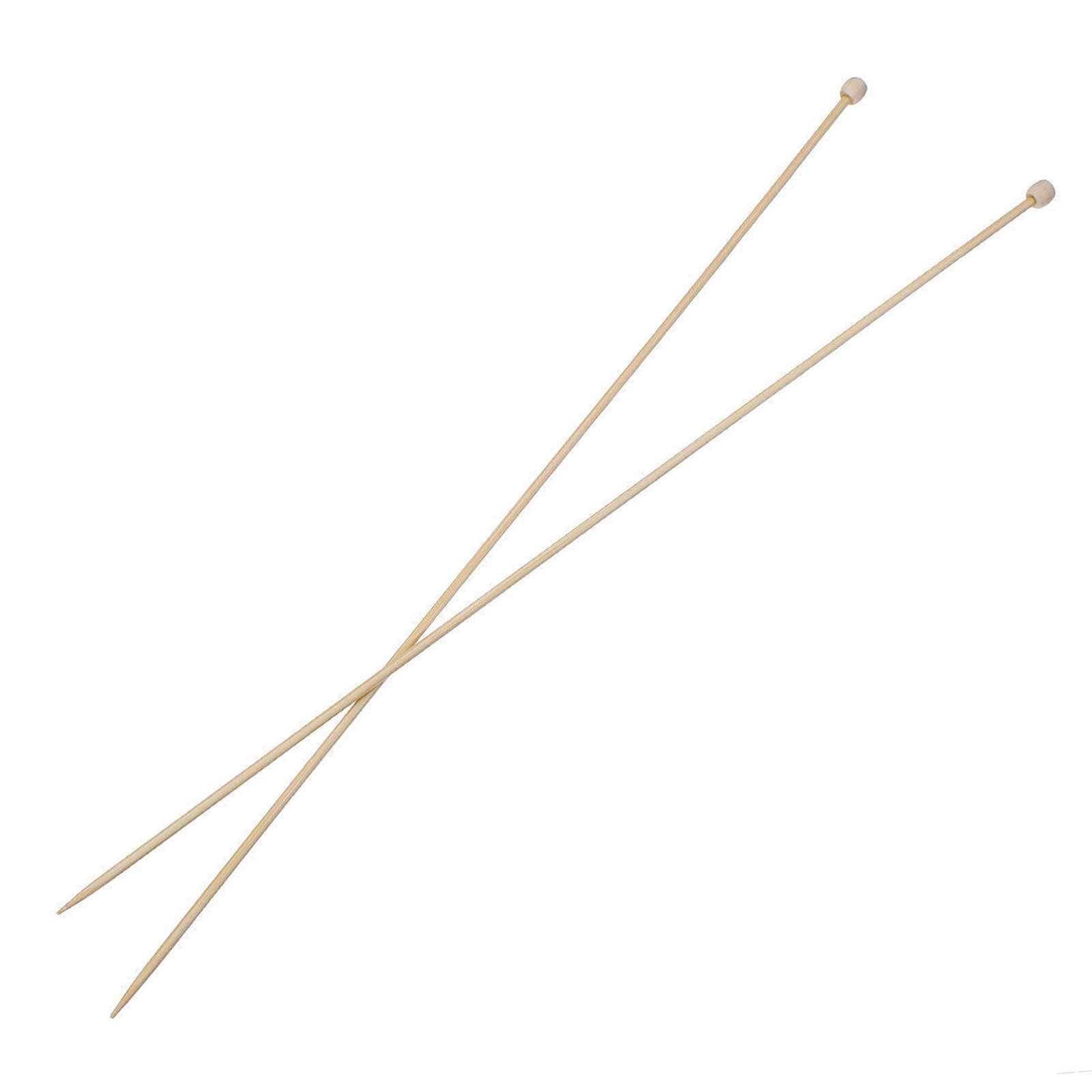 maDDma Stricknadeln 1 Paar Bambus-Stricknadel gerade Länge 35 cm Jackenstricknadeln, 335