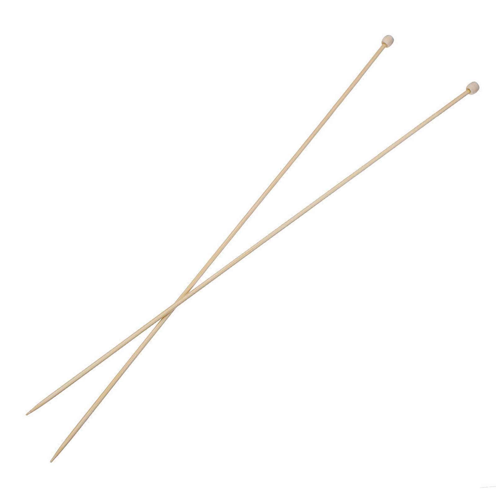 maDDma Вязальные спицы 1 Paar Bambus-Stricknadel gerade Длина 35 cm Jackenstricknadeln, 335