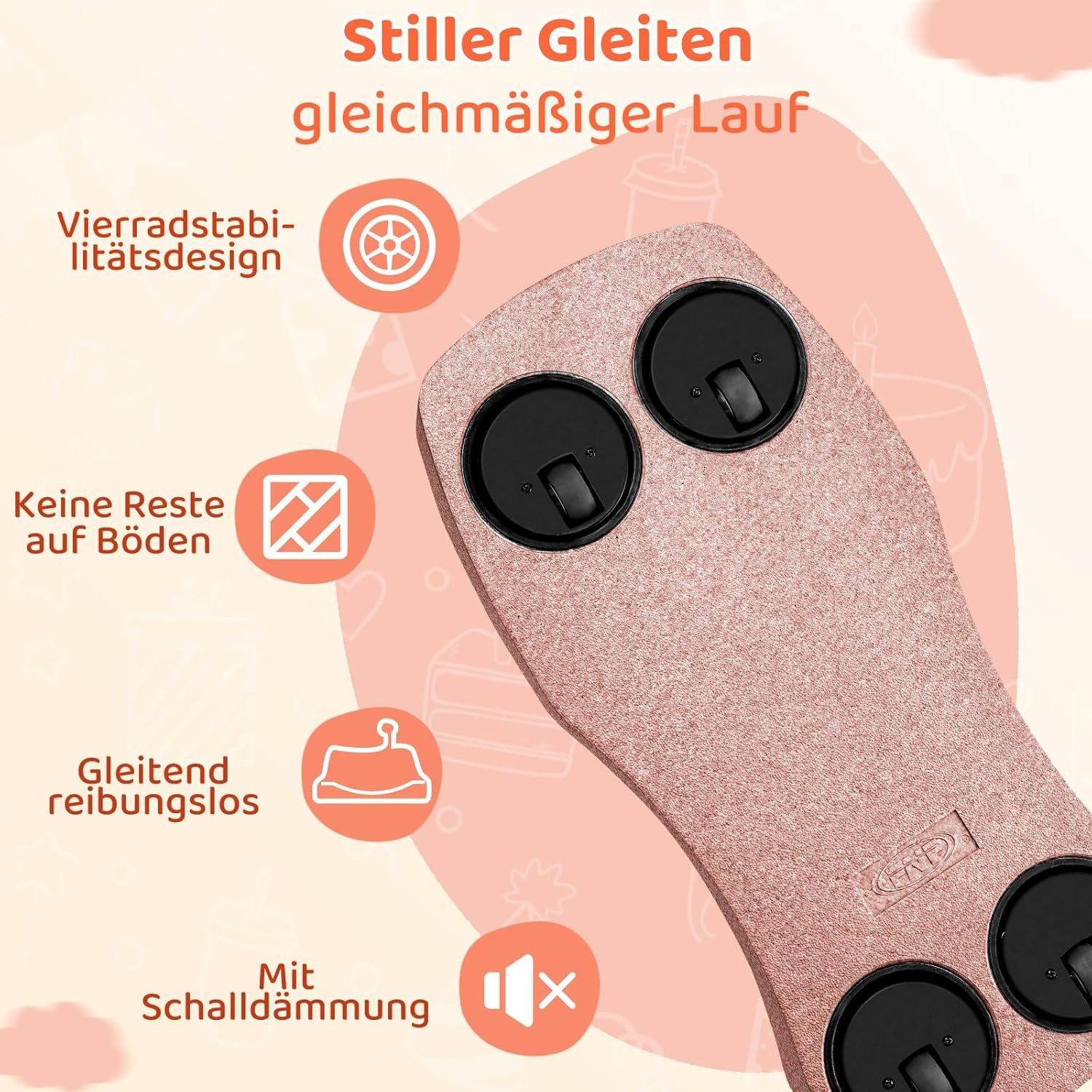 TLGREEN Rutscherauto 5 in 1 Babyrutscher mit Geräuschlose Räder, (Rutschfahrzeug), Babyroller bis 20kg, EPP, Baby Walker, Wippauto