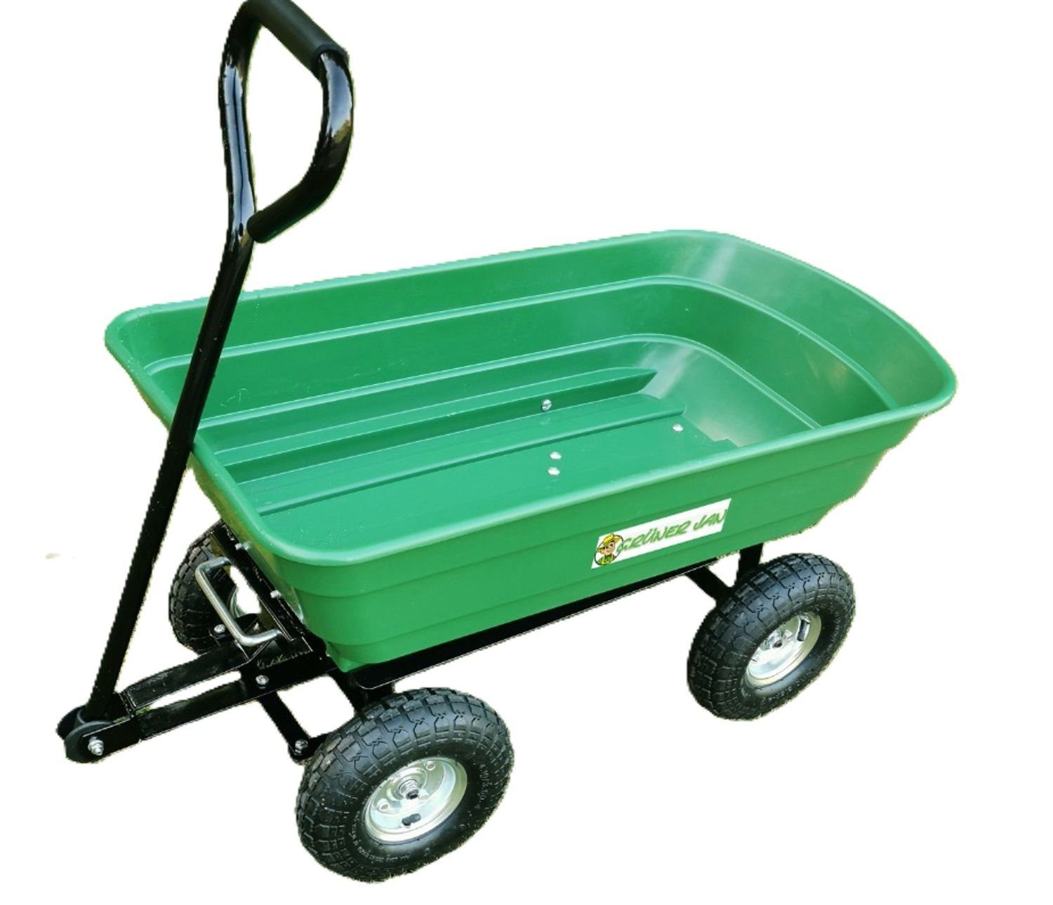 BURI Schubkarre Gartenwagen 75 Liter mit Kippfunktion Handwagen Transportwagen Karre