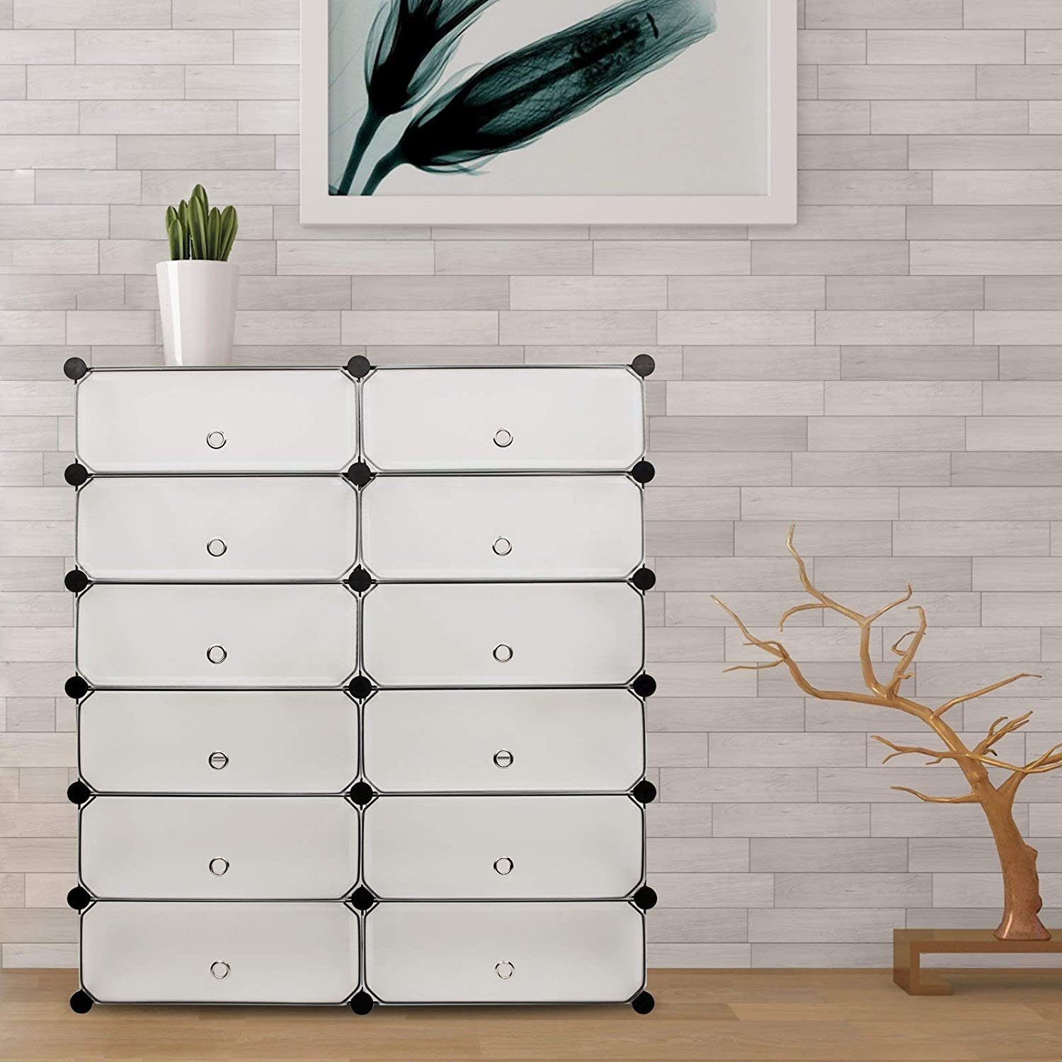 Mondeer Schuhschrank Schuhschrank mit Tür, DIY günstig online kaufen