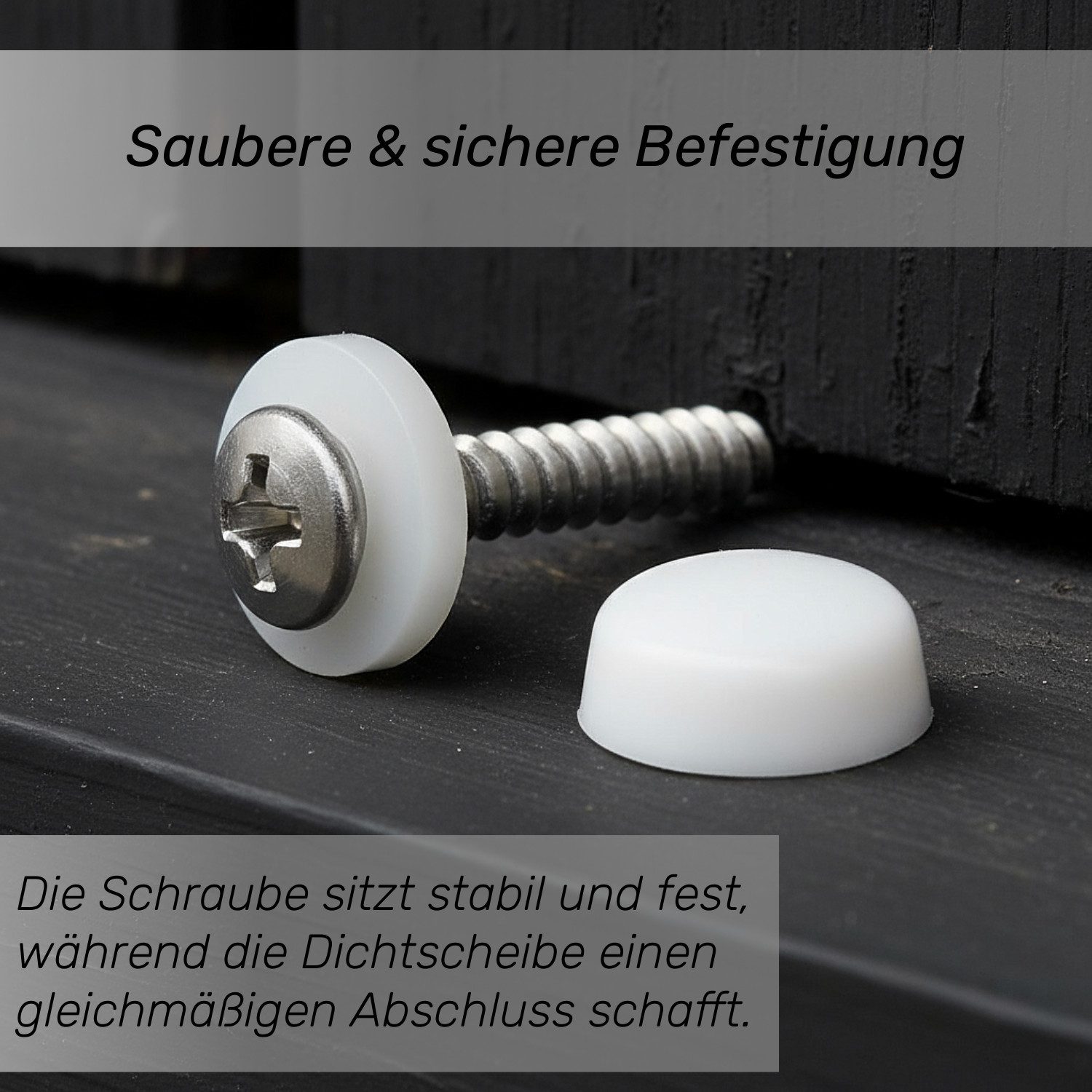 PARCO Fensterbankschraube Fensterbankschrauben Edelstahl A2 3,9x22mm inkl. Abdeckkappen, (100 Stück), rostfrei, witterungsbeständig, vielseitig einsetzbar
