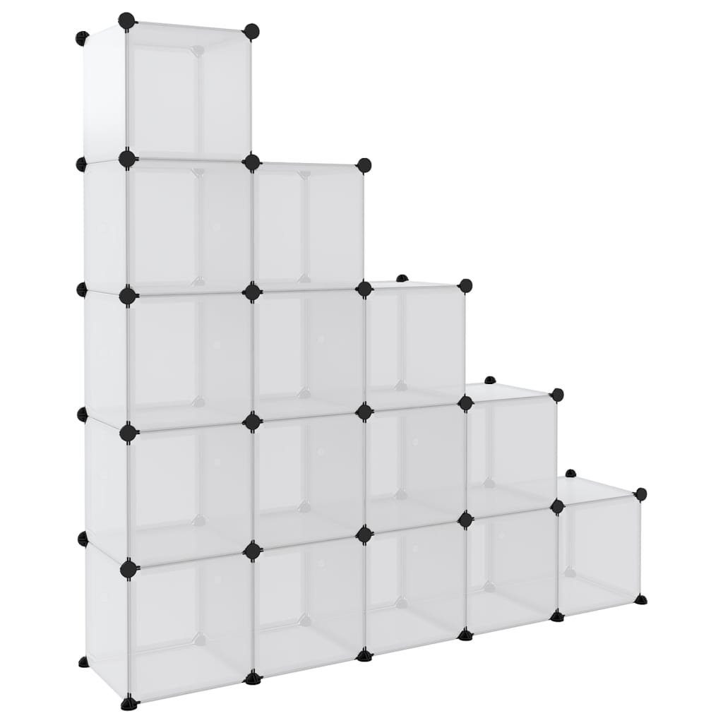 in LxBxH: möbelando cm, 3012792, Transparent Regalwürfel 155x32x153,5