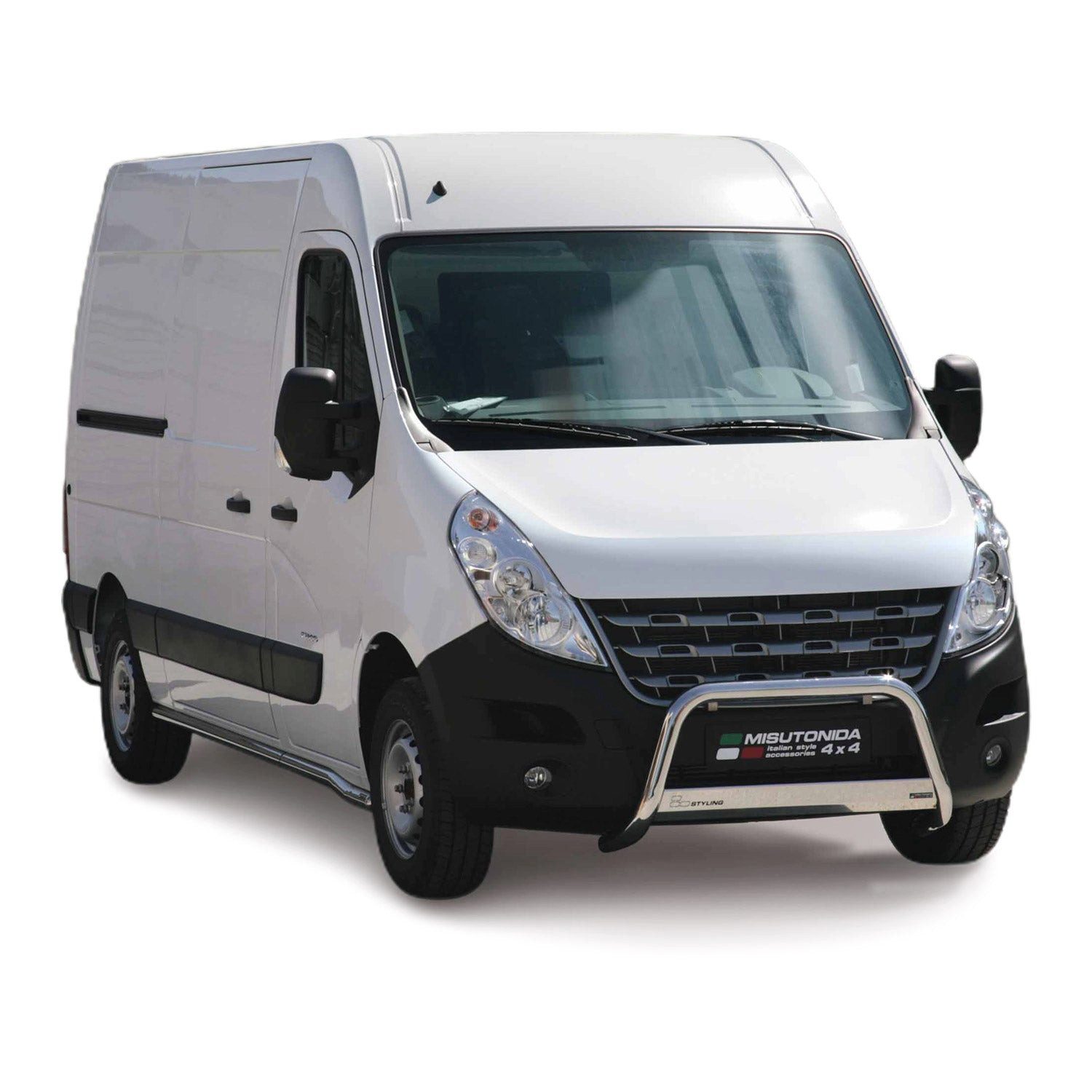 OMAC Frontstoßstange Frontschutzbügel für Renault Master 2010-2018 Grau ø63 mm, 1-St., Rostfrei,Wasserfest,Langlebig,Haltbar