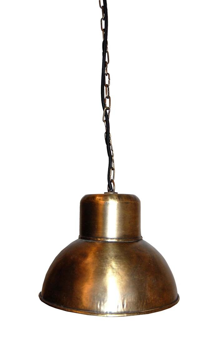 Trademark Lampenschirm Hängelampe aus Eisen - Antikmessing ⌀ 26 cm