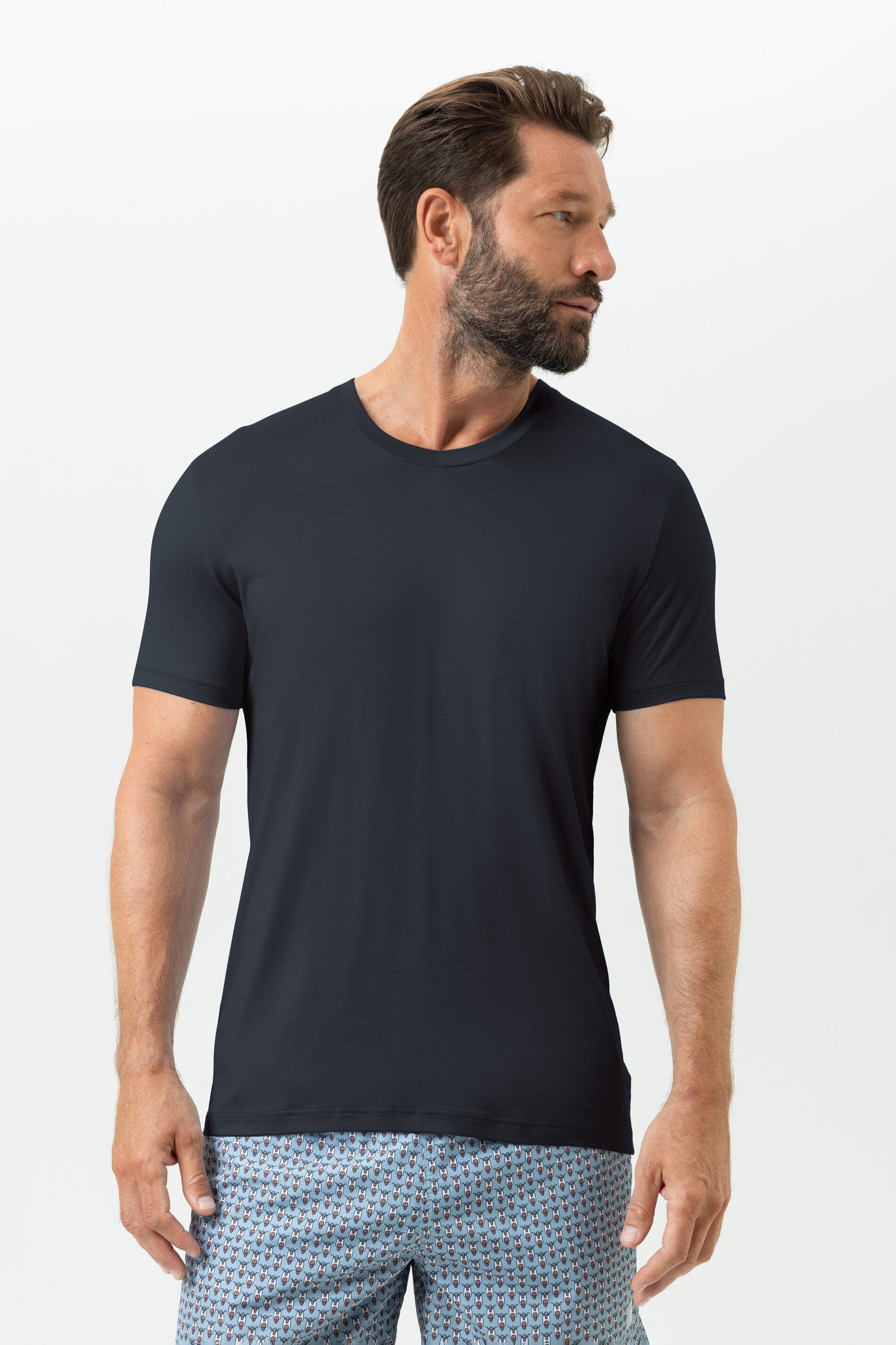 Pyjamaoberteil Mey T-Shirt Serie Selection Uni T-Shirt