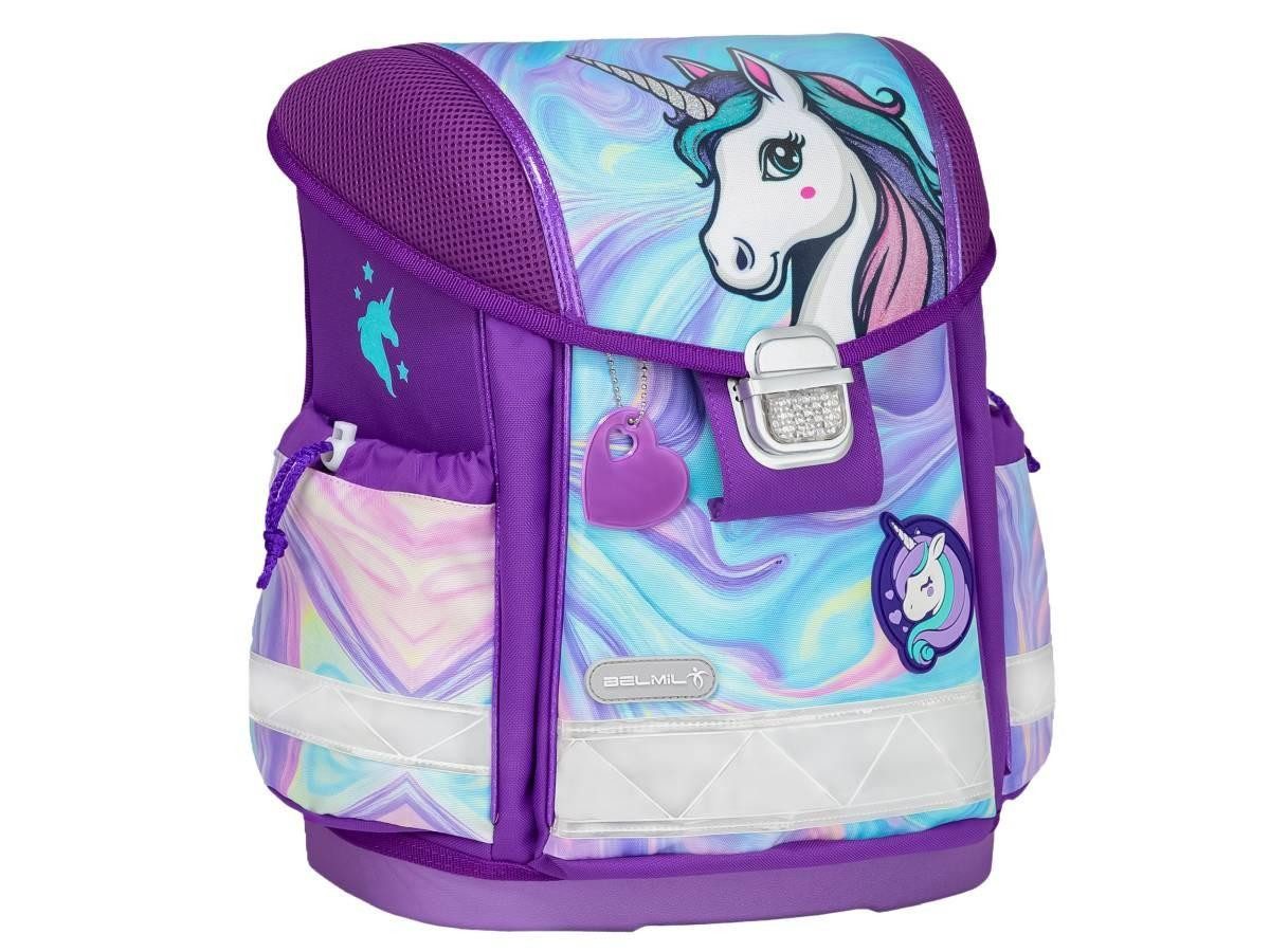 Belmil Schulranzen "Classy" 2026 Set 1. Klasse neue Designs, Einhorn, 4tlg.,1. Klasse, Grundschule, Einschulung, Mädchen