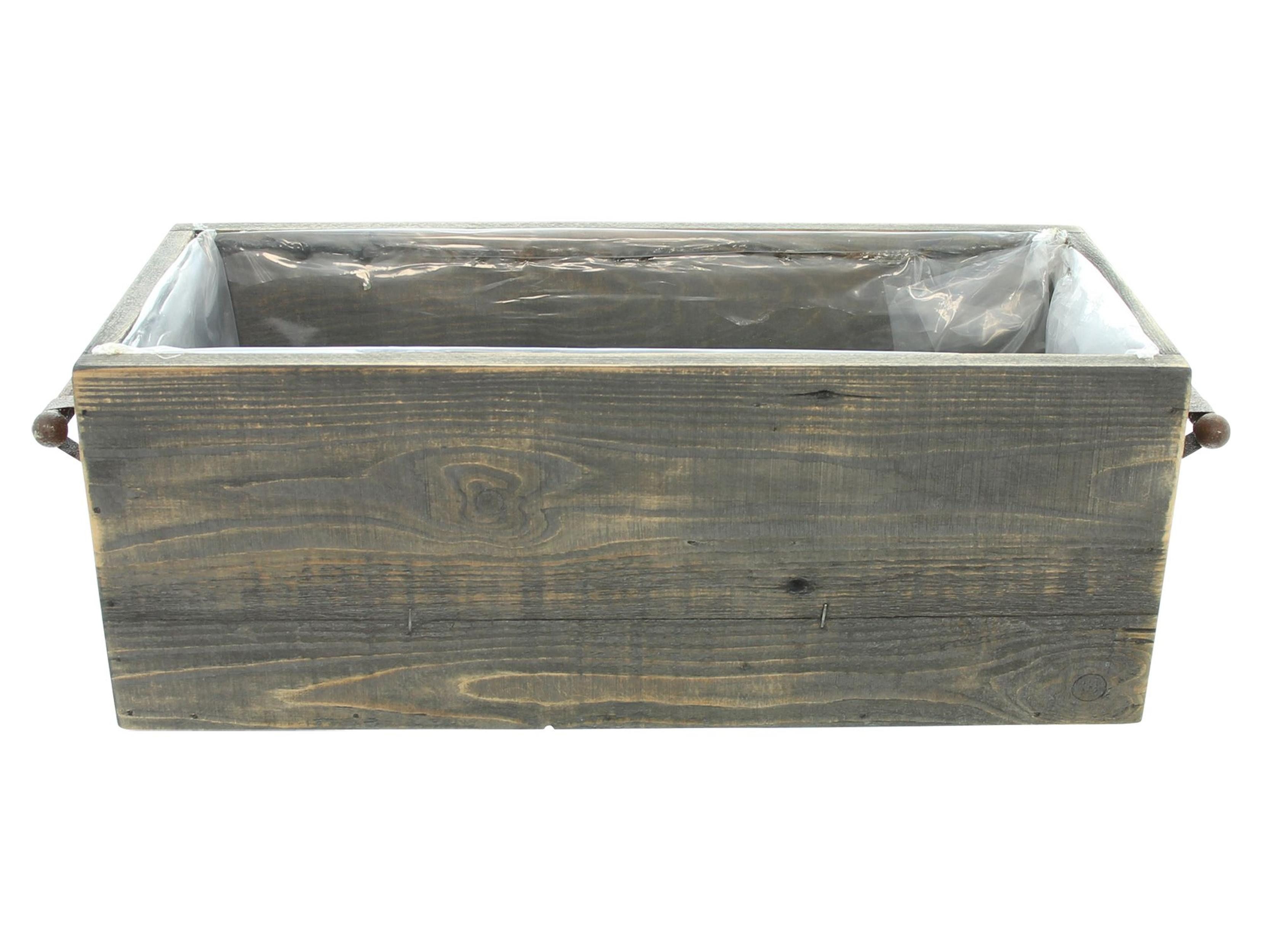 Blumenkasten Pflanzkasten Grey recyceltes Holz grau gekalkt