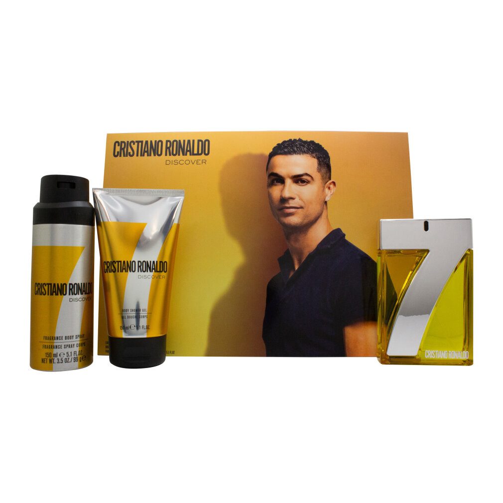 CRISTIANO RONALDO Eau de Toilette CR7 Discover Gift Set 100ml EDT + 150ml Shower Gel + 150ml Body Spray