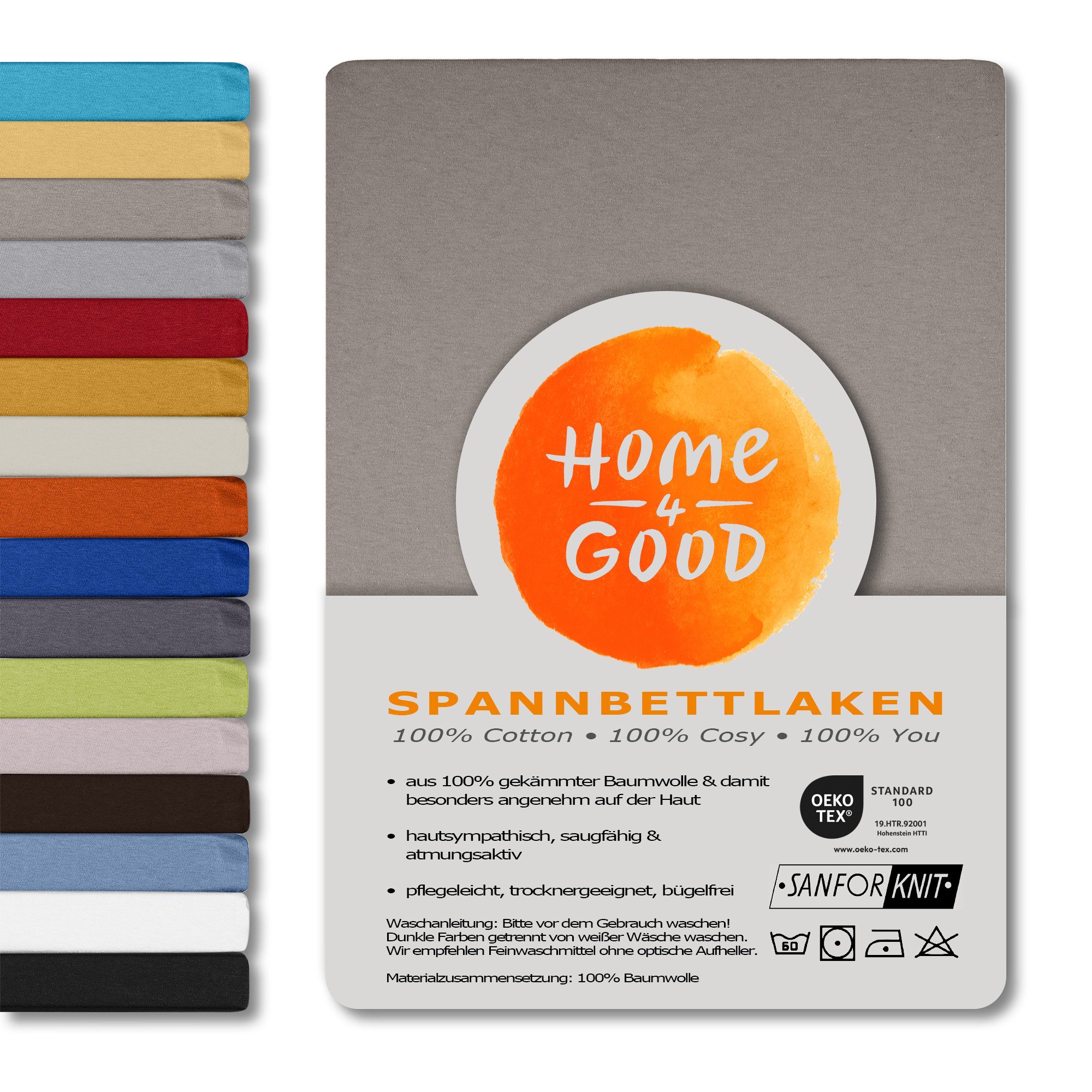 home4good Spannbettlaken viele Größen, viele Farben, günstig online kaufen