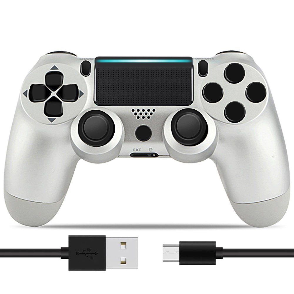 KINSI »Wireless Gamepad, Controller, für PS4, Bluetooth (Silber-Grau)« PlayStation  4-Controller