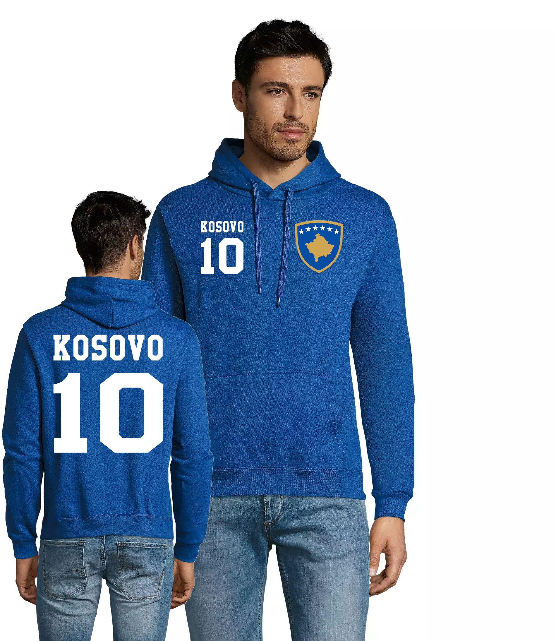 Hoodie Herren Kosovo 10 Sport Hoodie Pullover Trikot Fußball