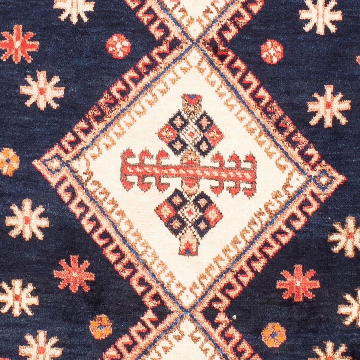 Orientteppich Perser Handgeknüpft, Zertifikat rechteckig, x morgenland, dunkelblau, 207 Einzelstück Nomadic 10 158 mit Wohnzimmer, Höhe: - - - cm mm