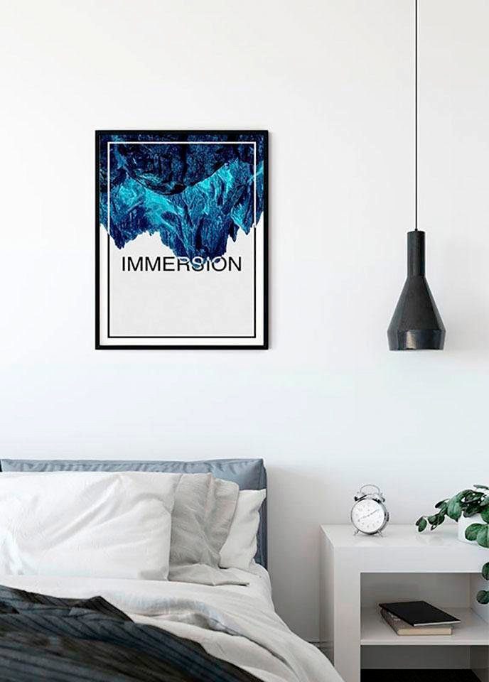Komar Poster Schlafzimmer, Blue, Abstrakt, (1 Wohnzimmer St), Texte Immersion Sprüche & Kinderzimmer