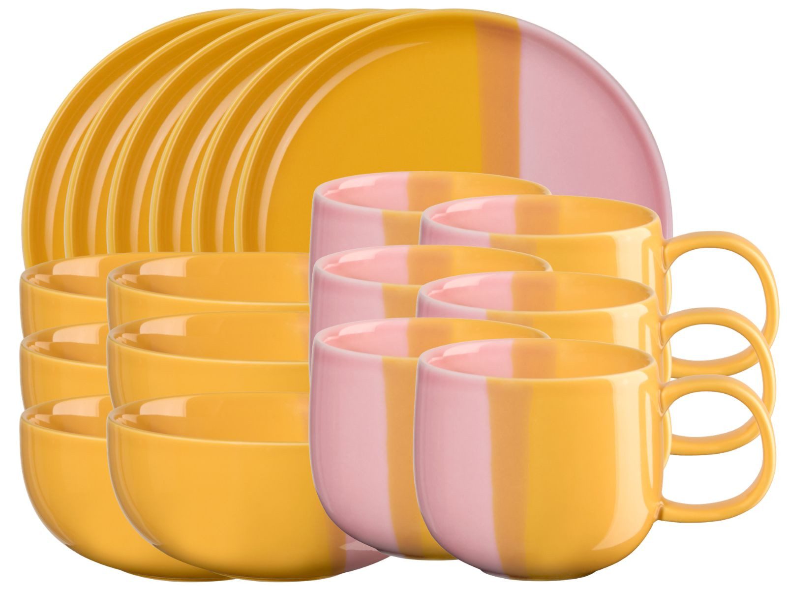 ASA SELECTION Dessertteller joy Frühstücksset passion fruit smoothie 18tlg