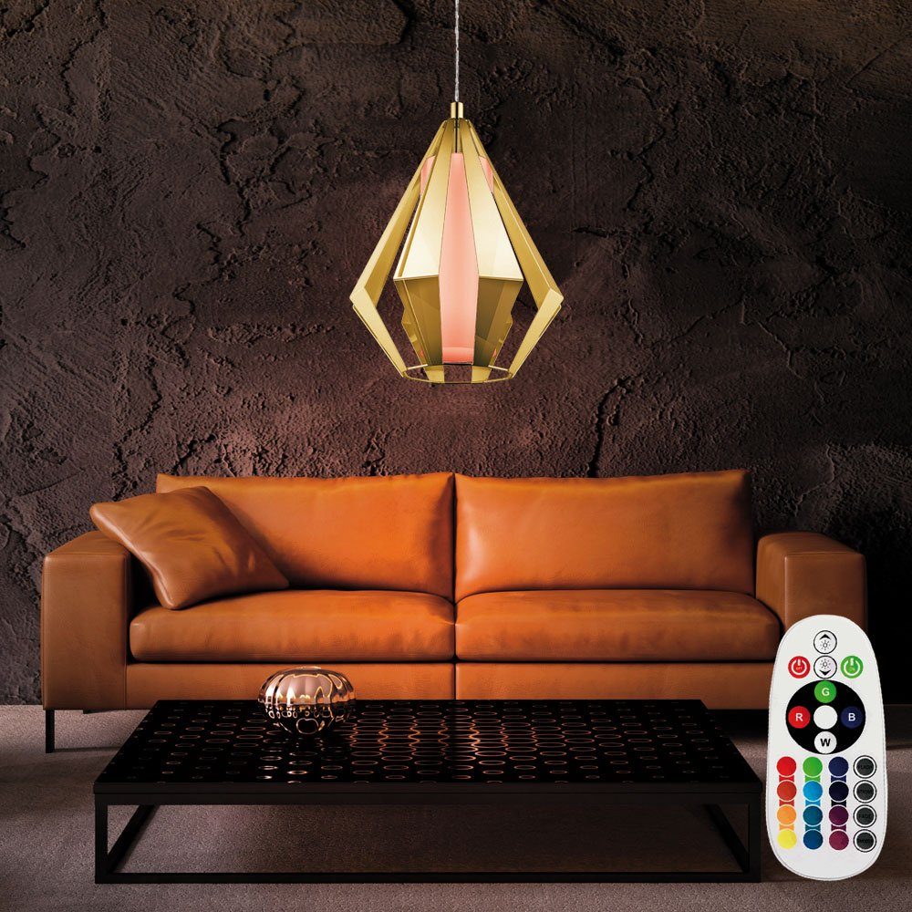 etc-shop LED Pendelleuchte, Leuchtmittel inklusive, Warmweiß, Farbwechsel, Decken Lampe Ess Zimmer Dimmer Fernbedienung Hänge Strahler
