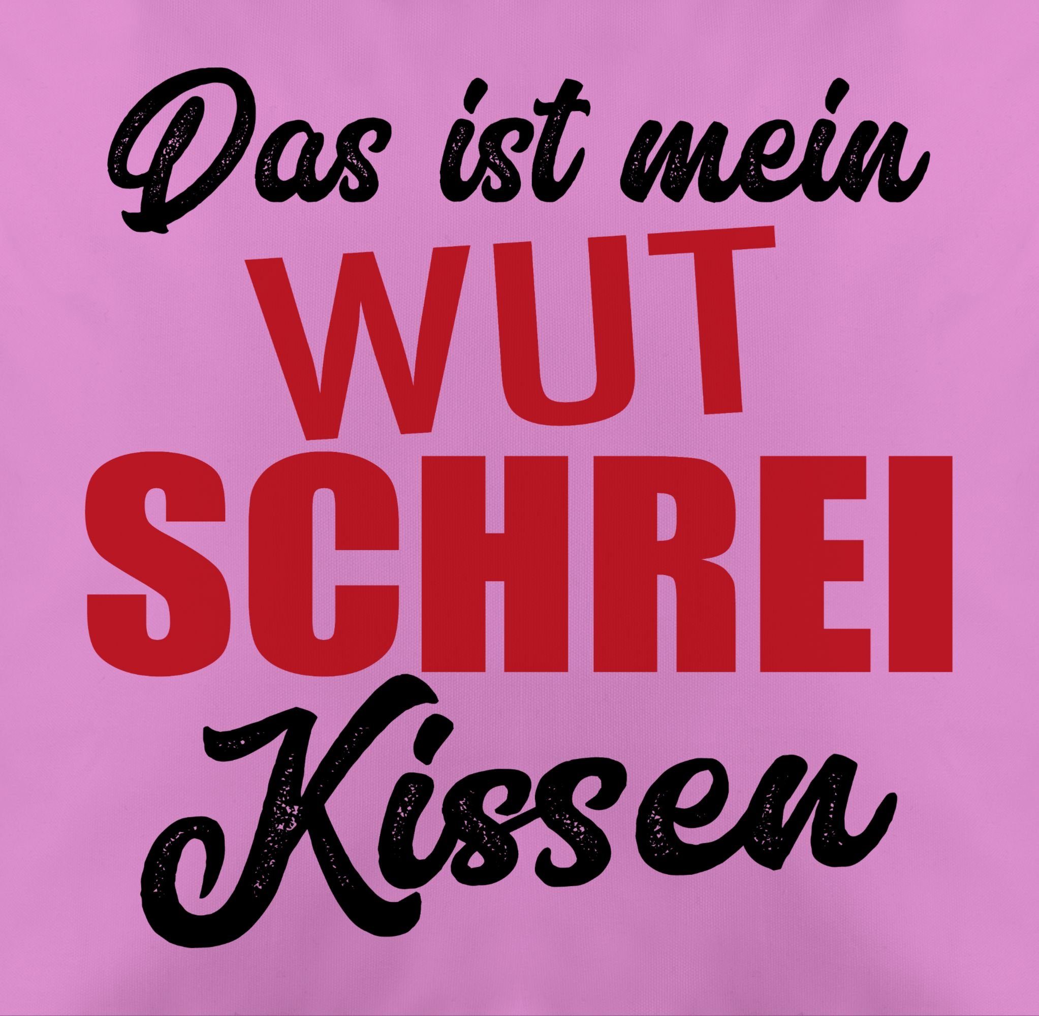 Shirtracer Dekokissen Das ist mein 3 Statement Schrei, Wut Pink