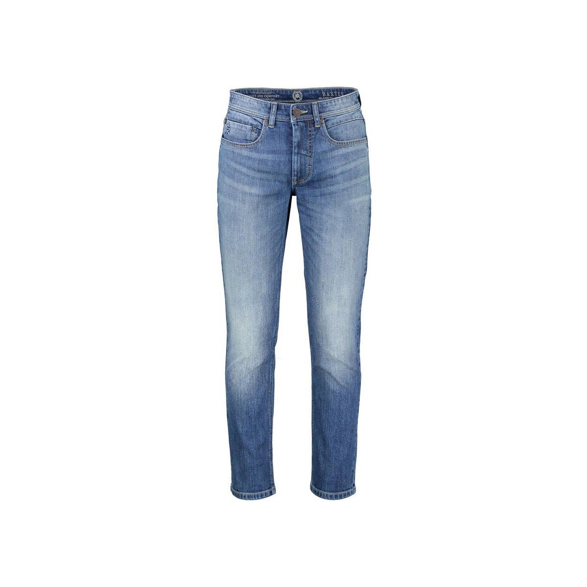blau (1-tlg) Straight-Jeans regular LERROS fit
