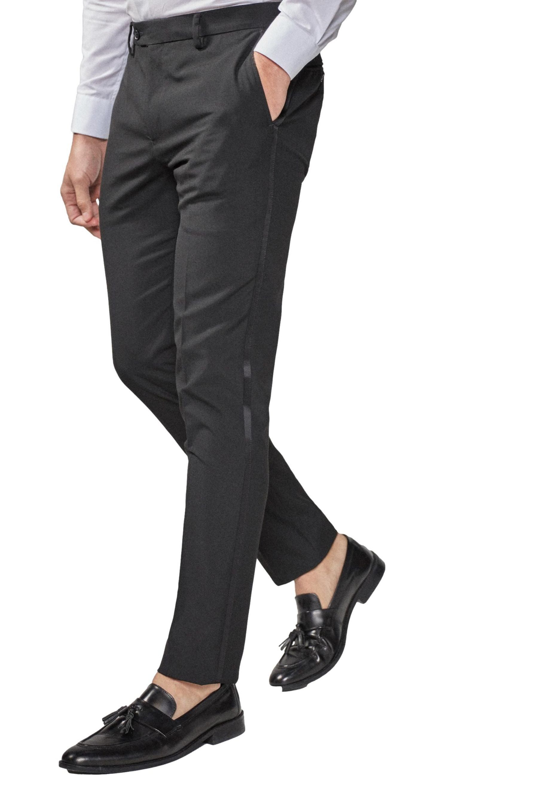 Next Anzughose Smokinghose mit kontrastierendem Galon–Skinny Fit (1-tlg)