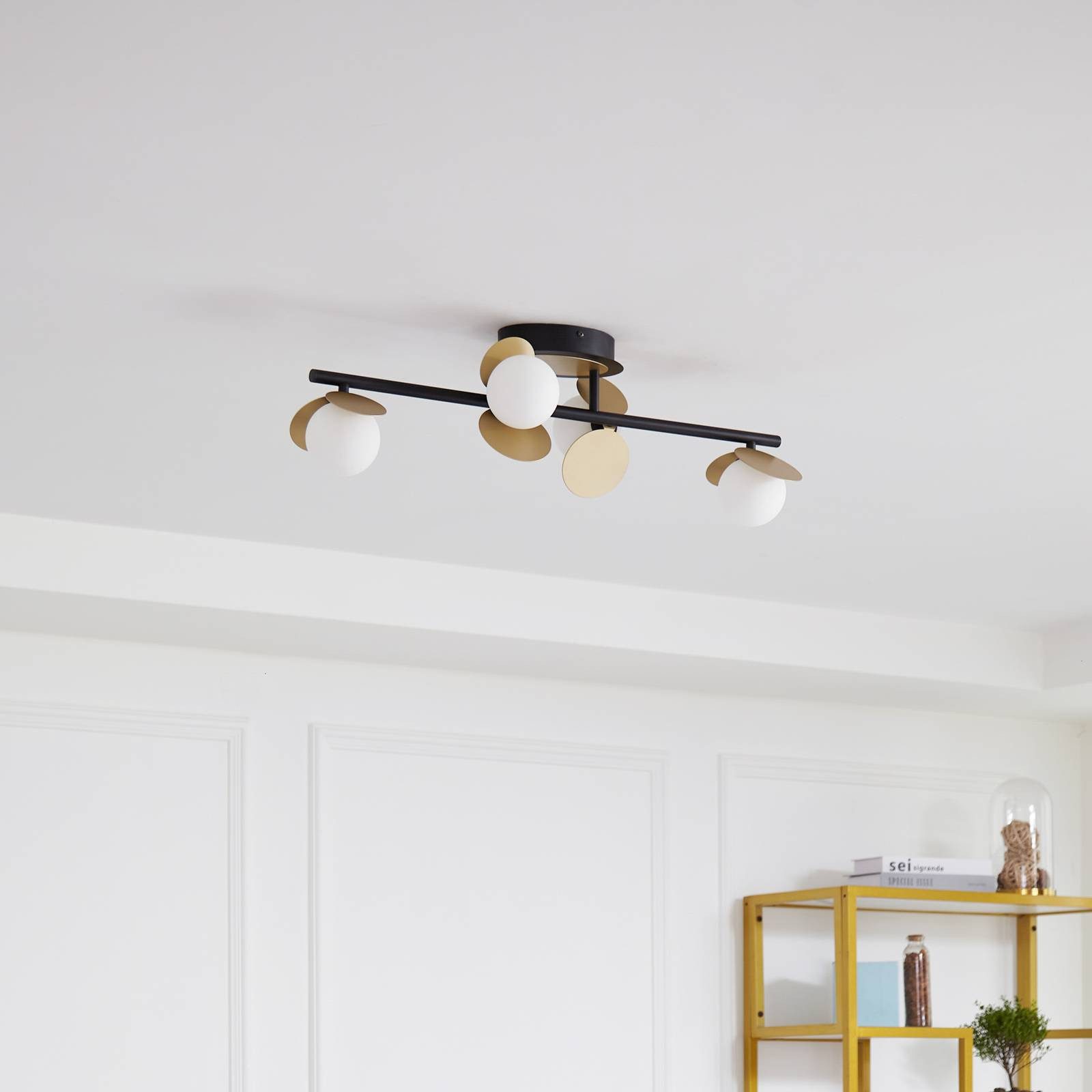 Lucande Deckenleuchten Pallo, LED, Metall, Schwarz warmweiß IP20, LED 13,5 W gesamt, warmweiß