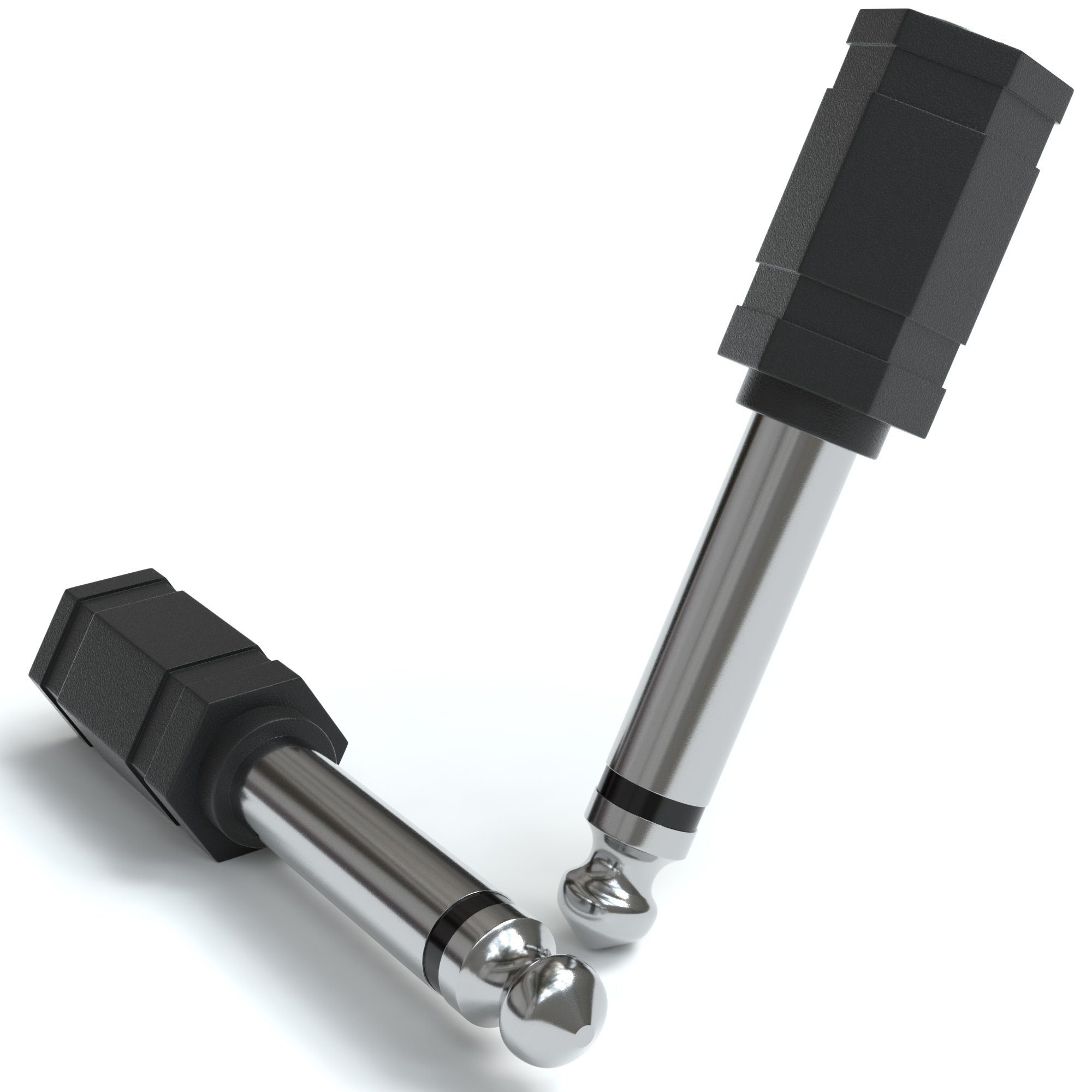 JAMEGA Klinke Adapter Mono 3.5mm auf 6.35mm TS Stecker Aux Stereo Audio Audio-Adapter