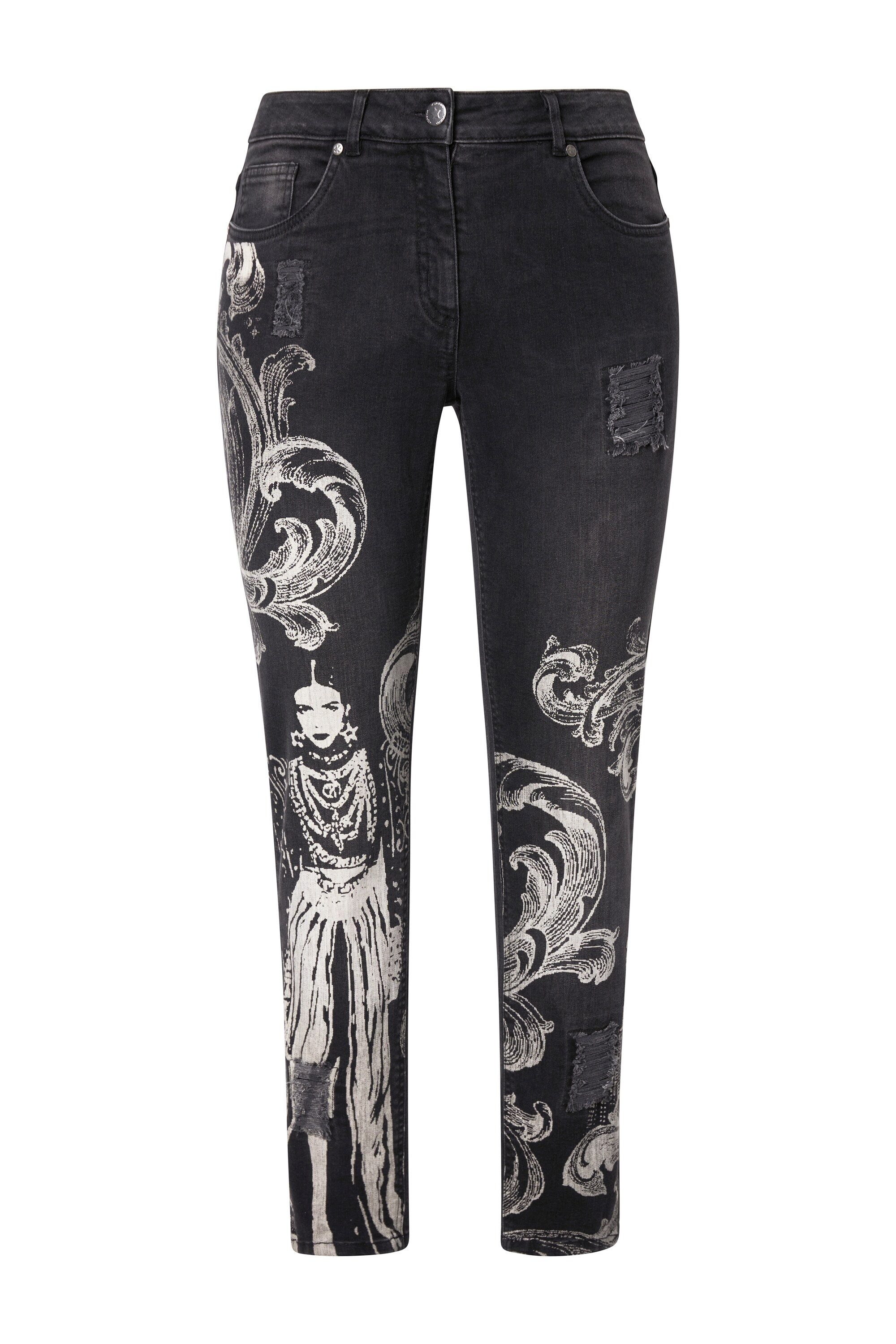 Angel of Style Röhrenjeans Jeans Slim Fit Druck vorne 5-Pocket günstig online kaufen
