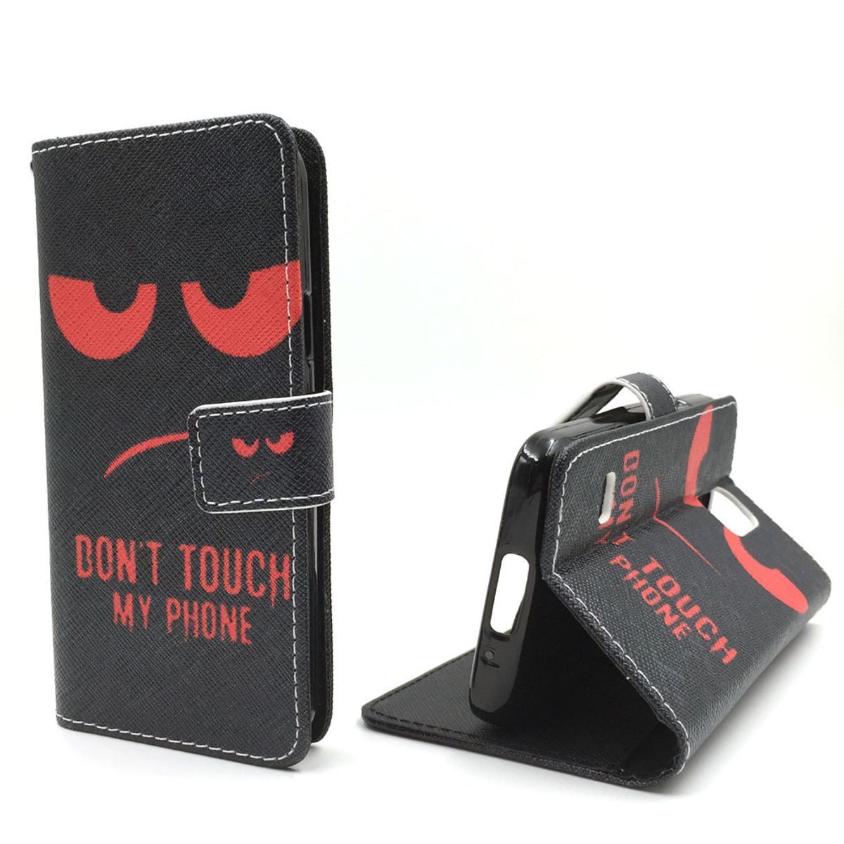 König Design Handyhülle Samsung Galaxy S5 Mini, Samsung Galaxy S5 Mini Handyhülle Bookcover Schwarz