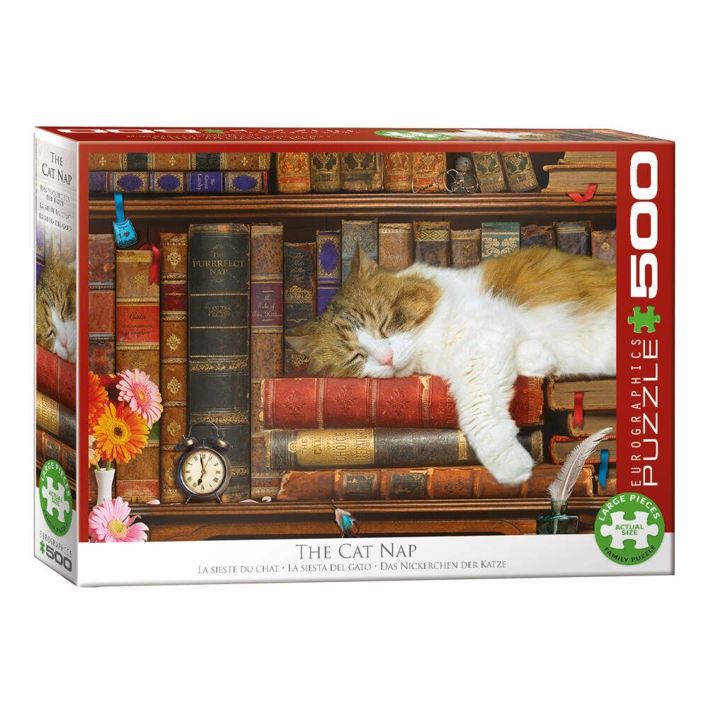 EUROGRAPHICS Puzzle Katzennickerchen, 500 Puzzleteile