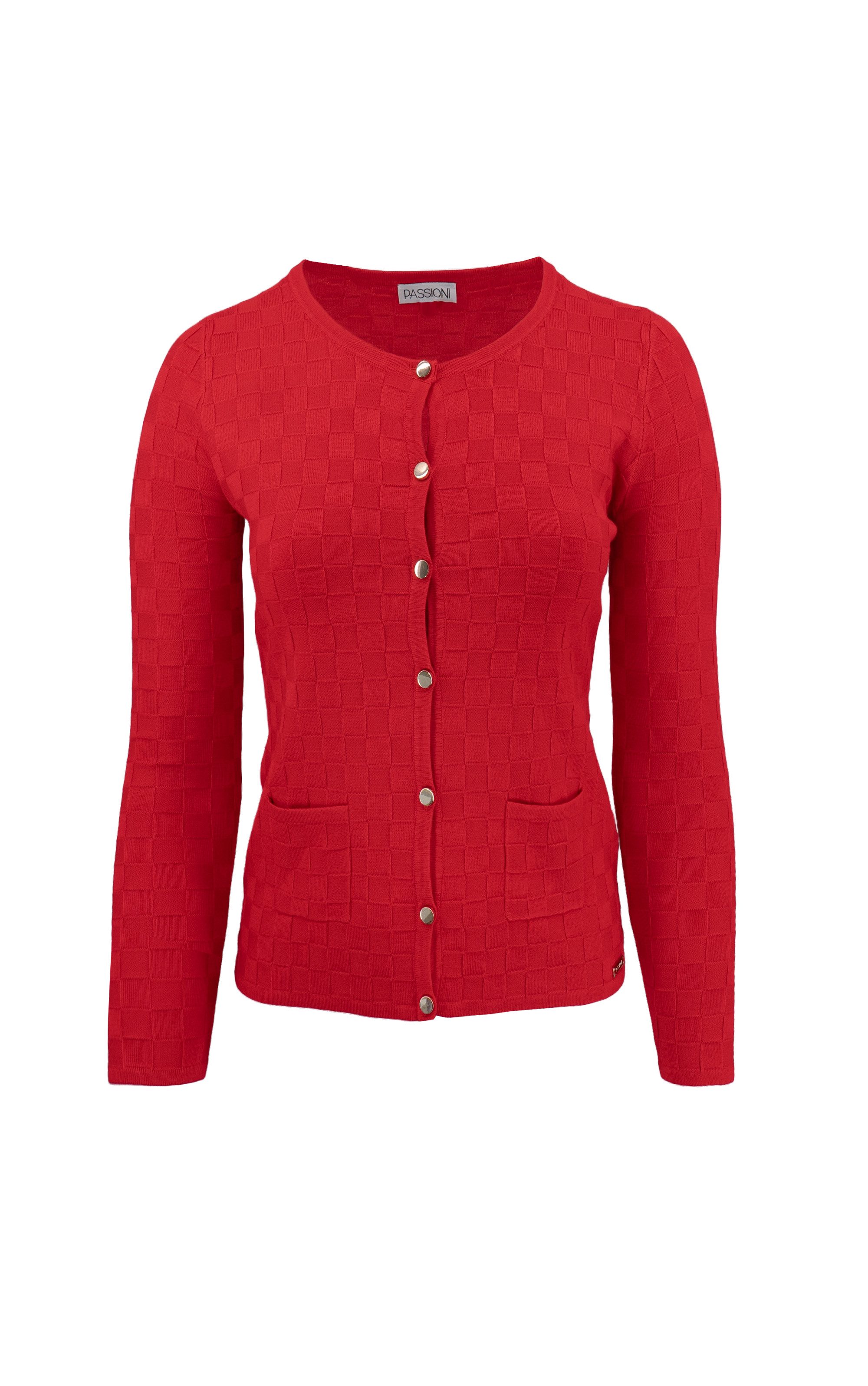 Passioni Cardigan Twinset im Schachbrettmuster günstig online kaufen