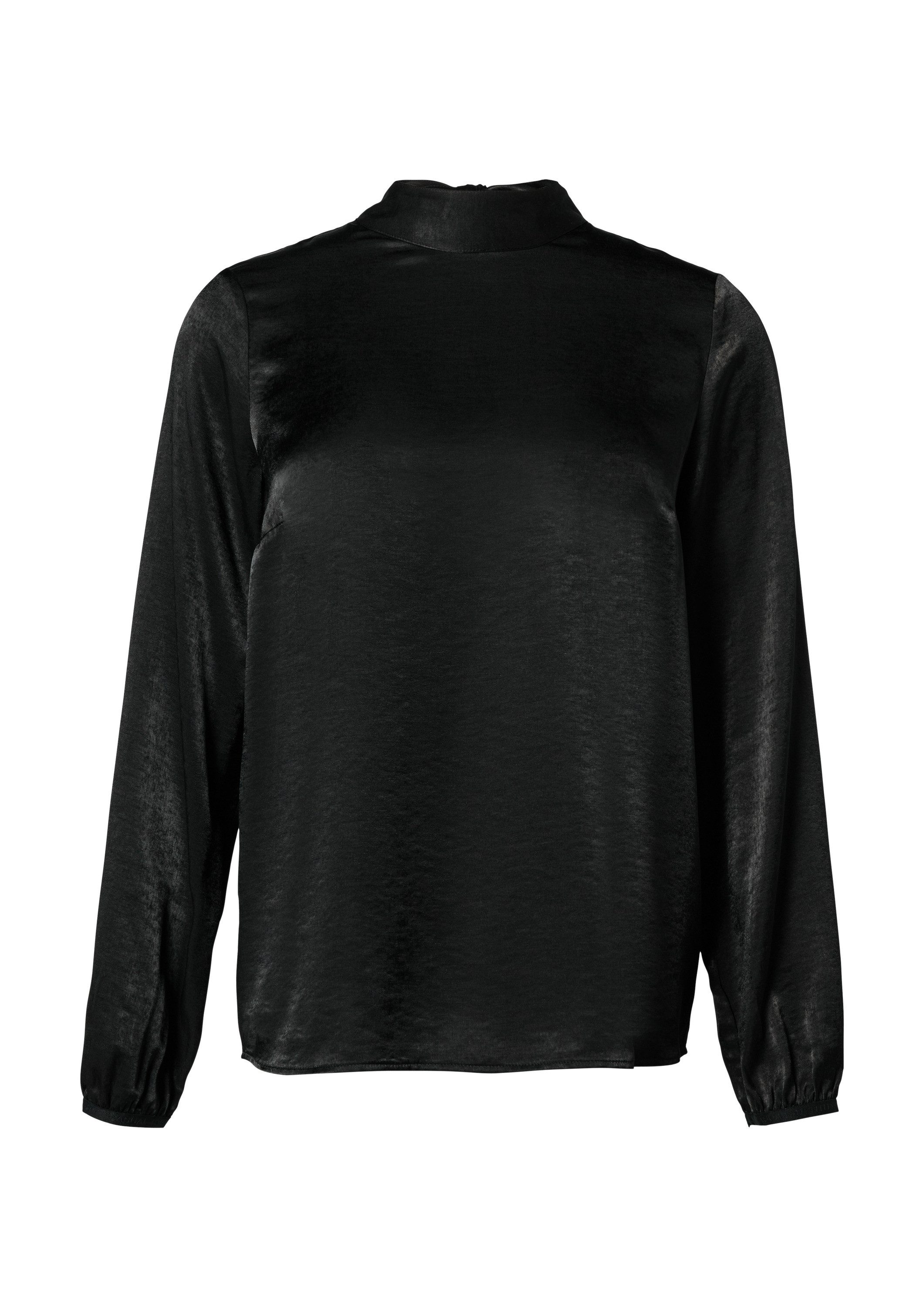 comma Langarmbluse Bluse Viskosemix-Bluse mit Bindedetail günstig online kaufen