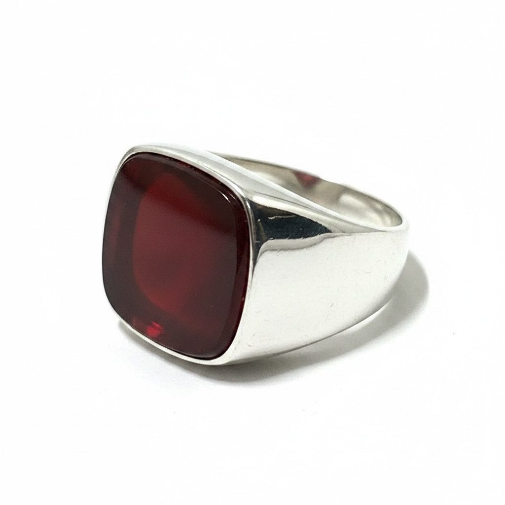 Karisma Schmuck Siegelring Herren aus 925 Silber – Massiver Silberring, ideal zum Eingravieren, SR2000