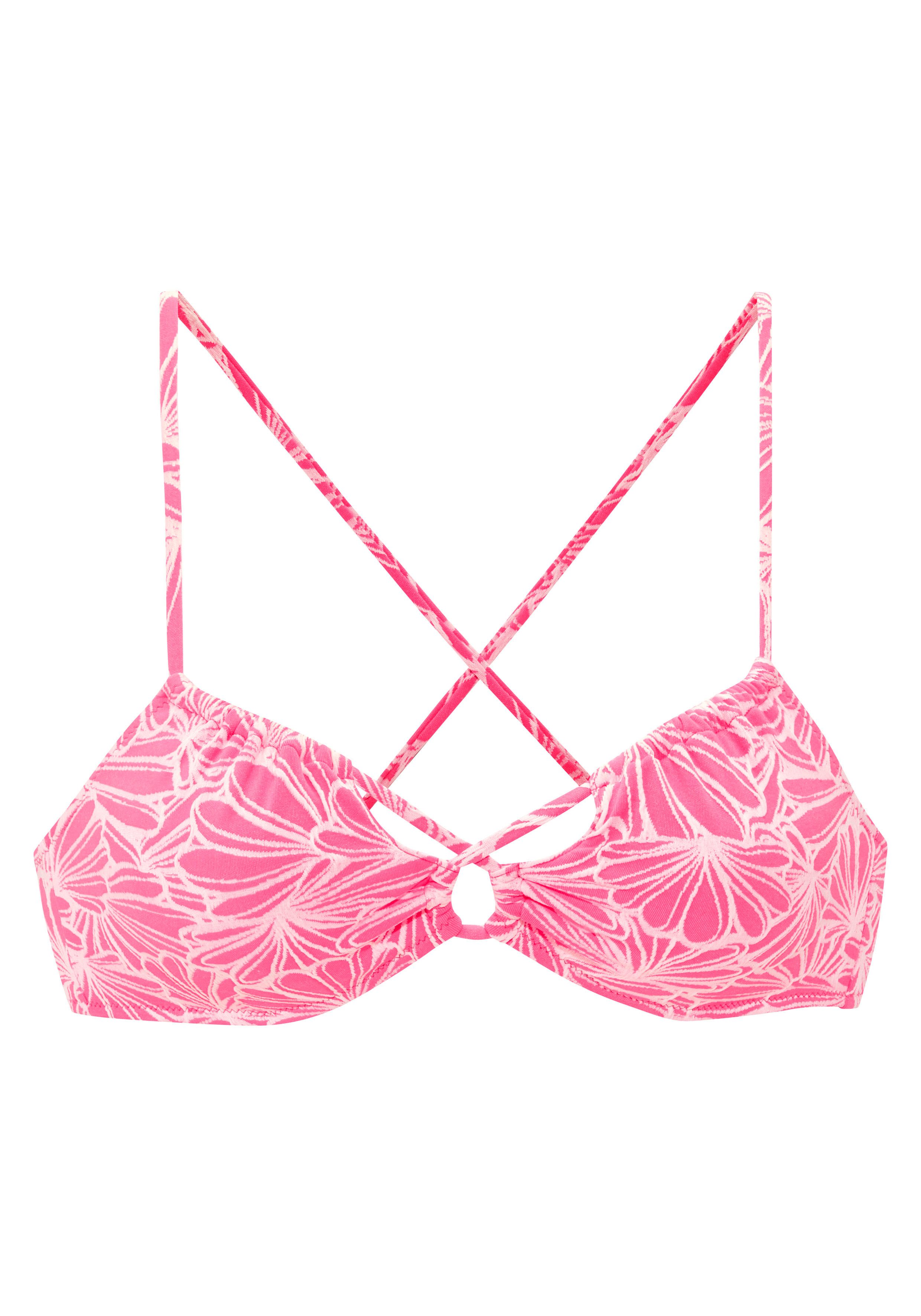 Venice Beach Bustier-Bikini-Top Peony, aus modischer Strukturware