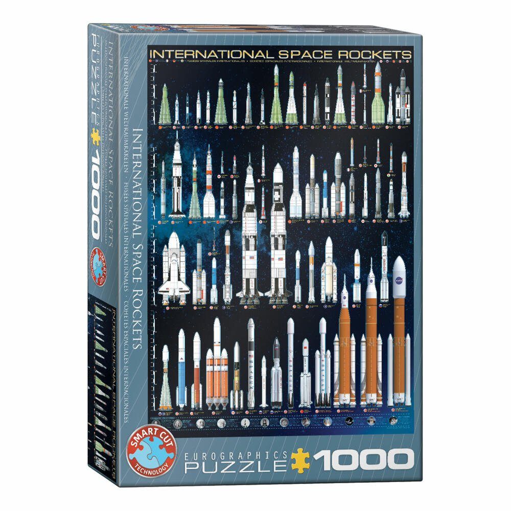 EUROGRAPHICS Puzzle Internationale Weltraumraketen, 1000 Puzzleteile