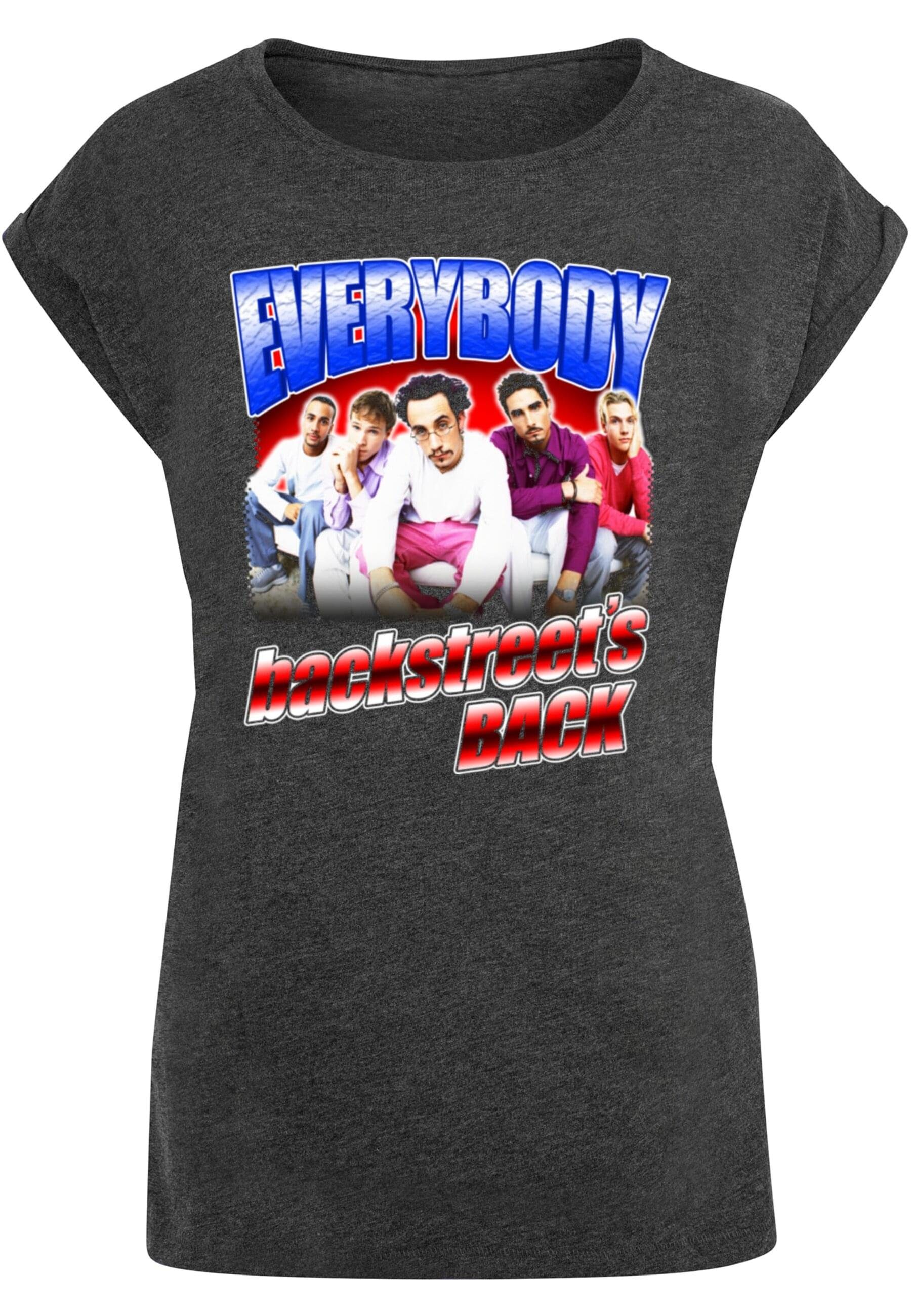 Merchcode T-Shirt Damen Ladies Backstreet Boys - Everybody Extended Shoulder Tee (1-tlg) charcoal