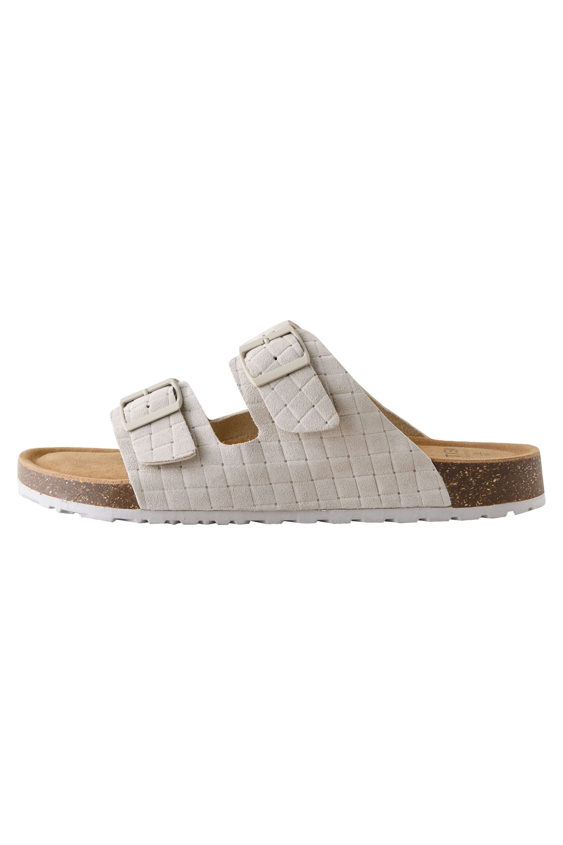 Next Sandalen aus Veloursleder mit Prägung + Schnallen Sandale