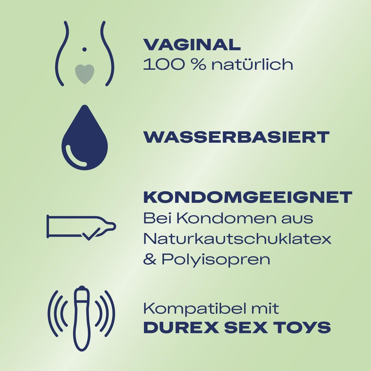 durex Gleitgel Naturals Extra Sensitiv 100 ml, 1-tlg., Dermatologisch getestet & pH-freundlich