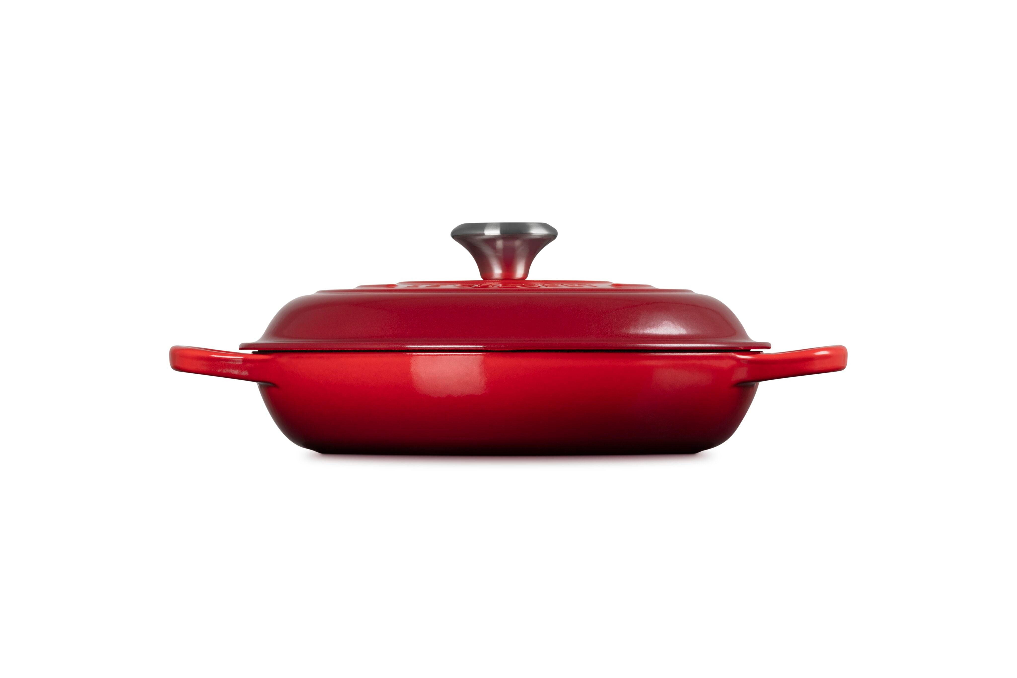 LE CREUSET Bratentopf Gourmet-Profitopf, Gusseisen, Ø 26 cm, 4,2 l, 4,21 kg, Kirschrot, 21180260602430