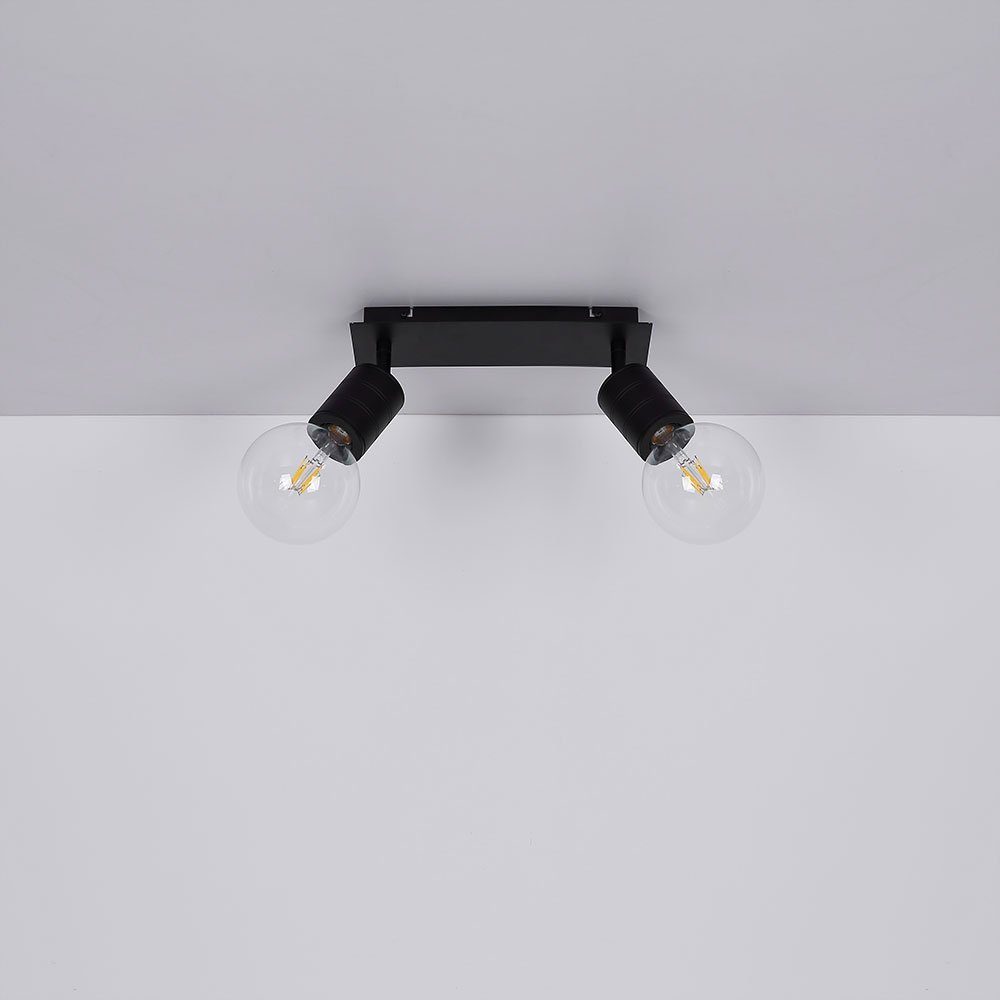 etc-shop LED Deckenleuchte inklusive, nicht Deckenlampe 2 Flur Wohnzimmerlampe flammig Deckenspot, E27 Leuchtmittel