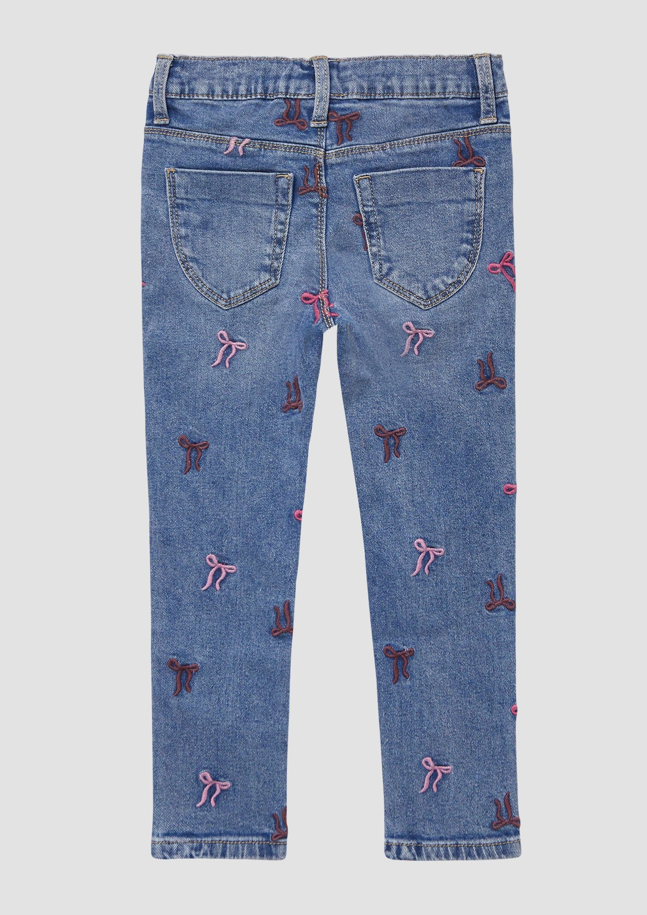 s.Oliver Skinny-fit-Jeans Jeans-Hose TREGGINGS Jeans Treggings / Skinny Fit / Mid Rise / Skinny Leg / mit Stickerei