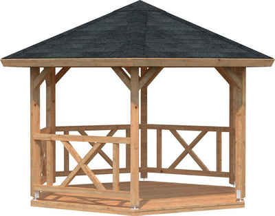 Palmako Holzpavillon Betty, BxT: 423x423 cm, hellbraun