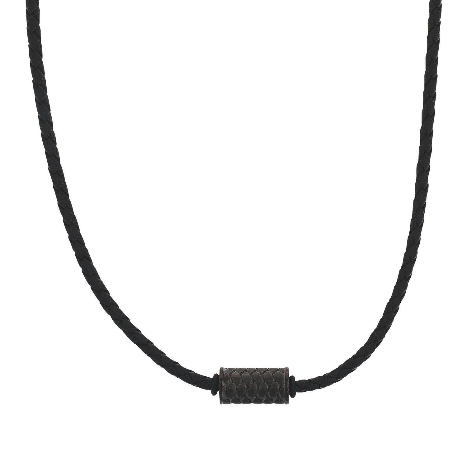 TOM TAILOR Kette mit Anhänger Schmuck Geschenk Edelstahl Leder Kautschuk