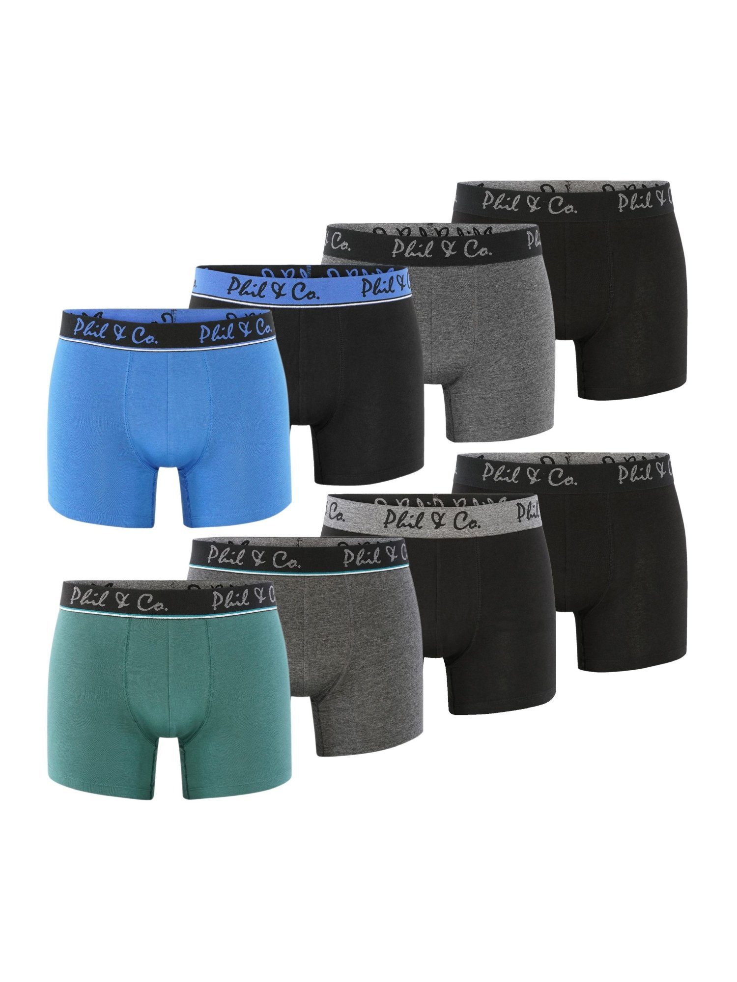 Phil & Co. Boxer Herren Männer Retroshorts Boxershorts Trunks (8-St)